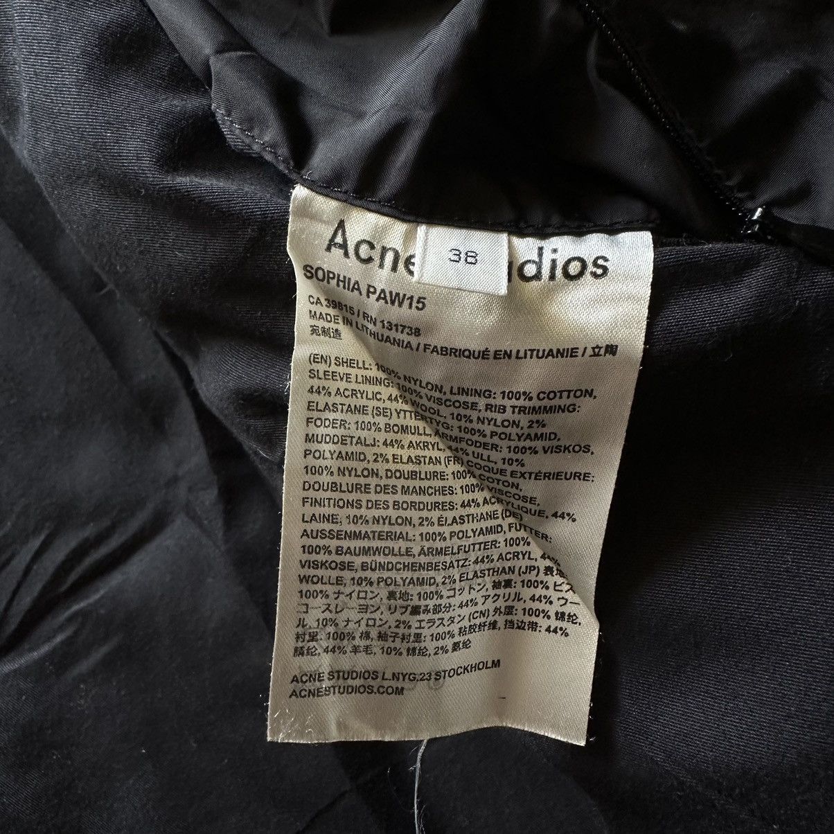 Acne Studios Acne Studios Slim Puffer Jacket – Black Size US M / EU 48-50 / 2 - 6 Thumbnail