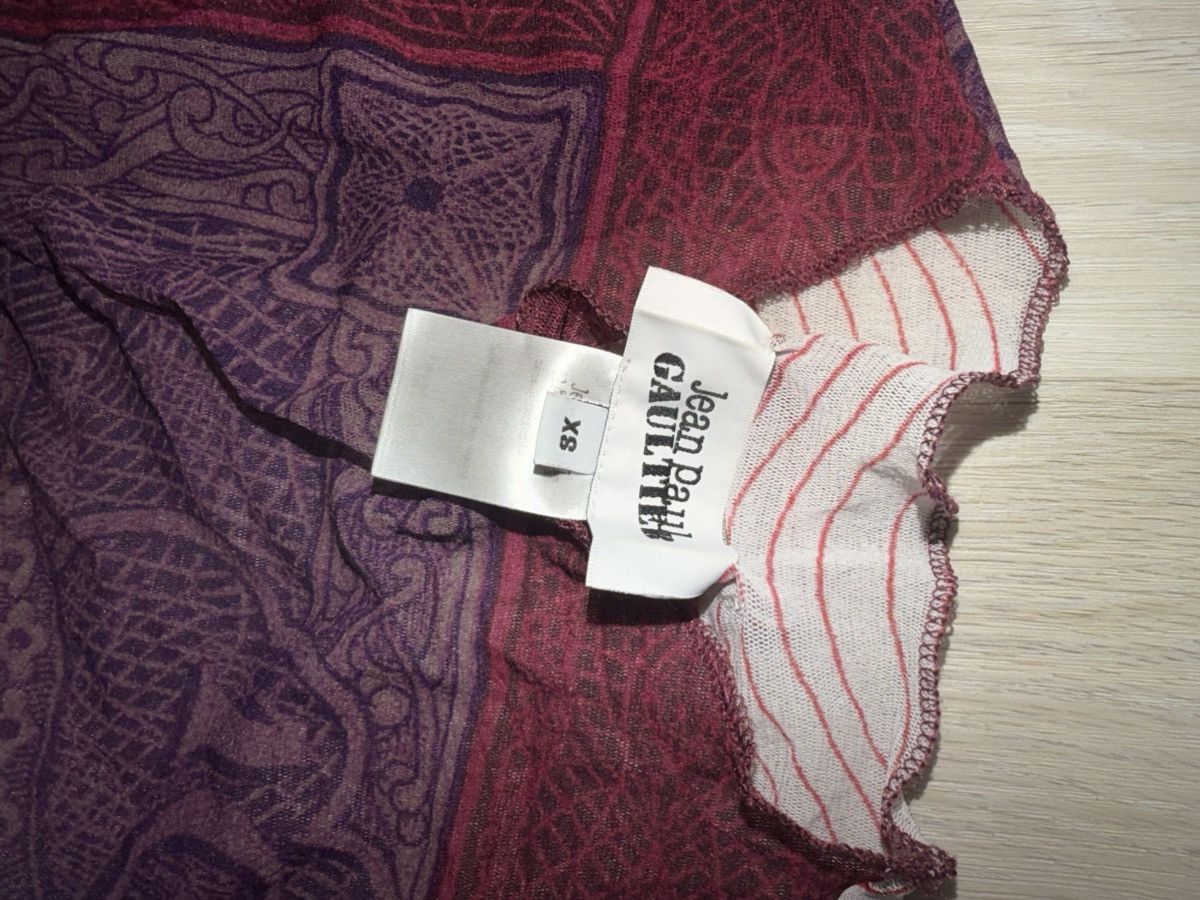 Jean Paul Gaultier Jean Paul Gaultier Purple & Burgundy 'The Cartouche' Top Size XS / US 0-2 / IT 36-38 - 4 Thumbnail