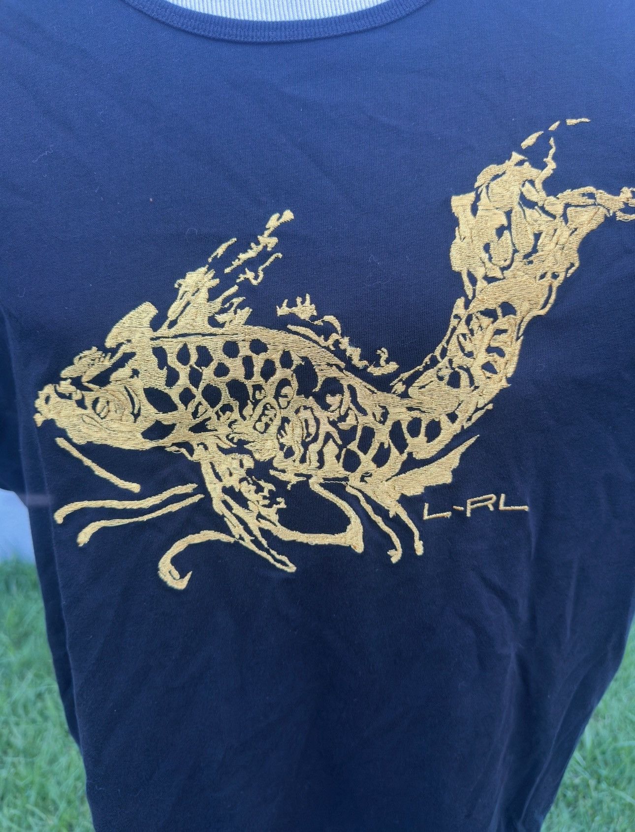 Polo Ralph Lauren Ralph Lauren Black T-Shirt With Gold Koi Fish Women's XXL Size XXL / US 16-18 / IT 52-54 - 3 Thumbnail