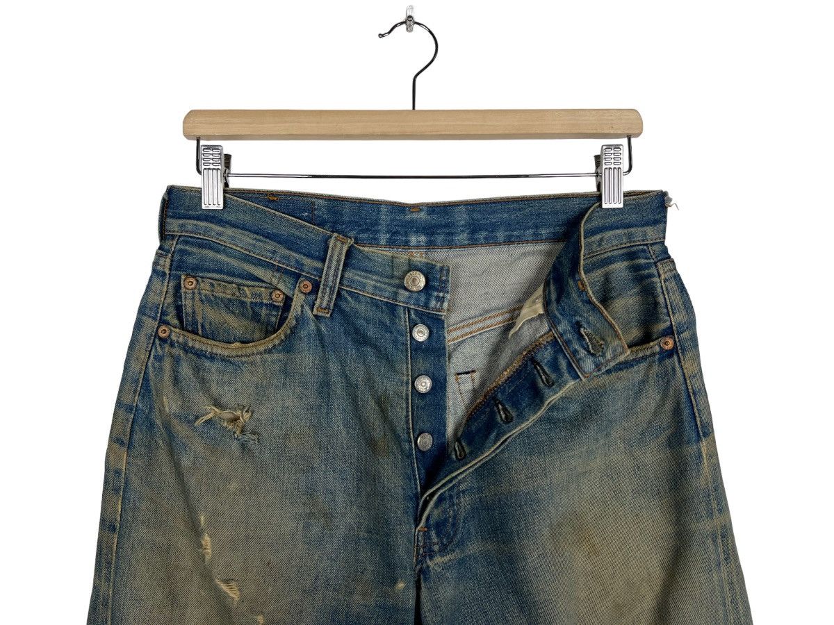 Levi's × Levi's Vintage Clothing × Vintage 🔥 90s VINTAGE LEVIS BIG E RED LINE DYED DISTRESS DENIM Size US 30 / EU 46 - 12 Thumbnail