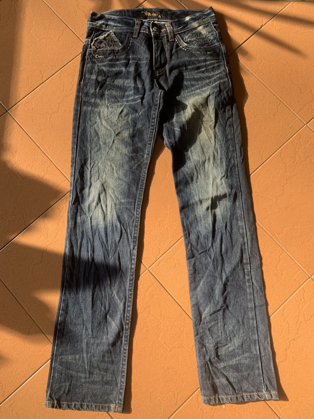 Japanese Brand Japanese Brand CLOUD 72 Denim Embroidery Cross Cemetery Jean Size US 30 / EU 46 - 3 Thumbnail