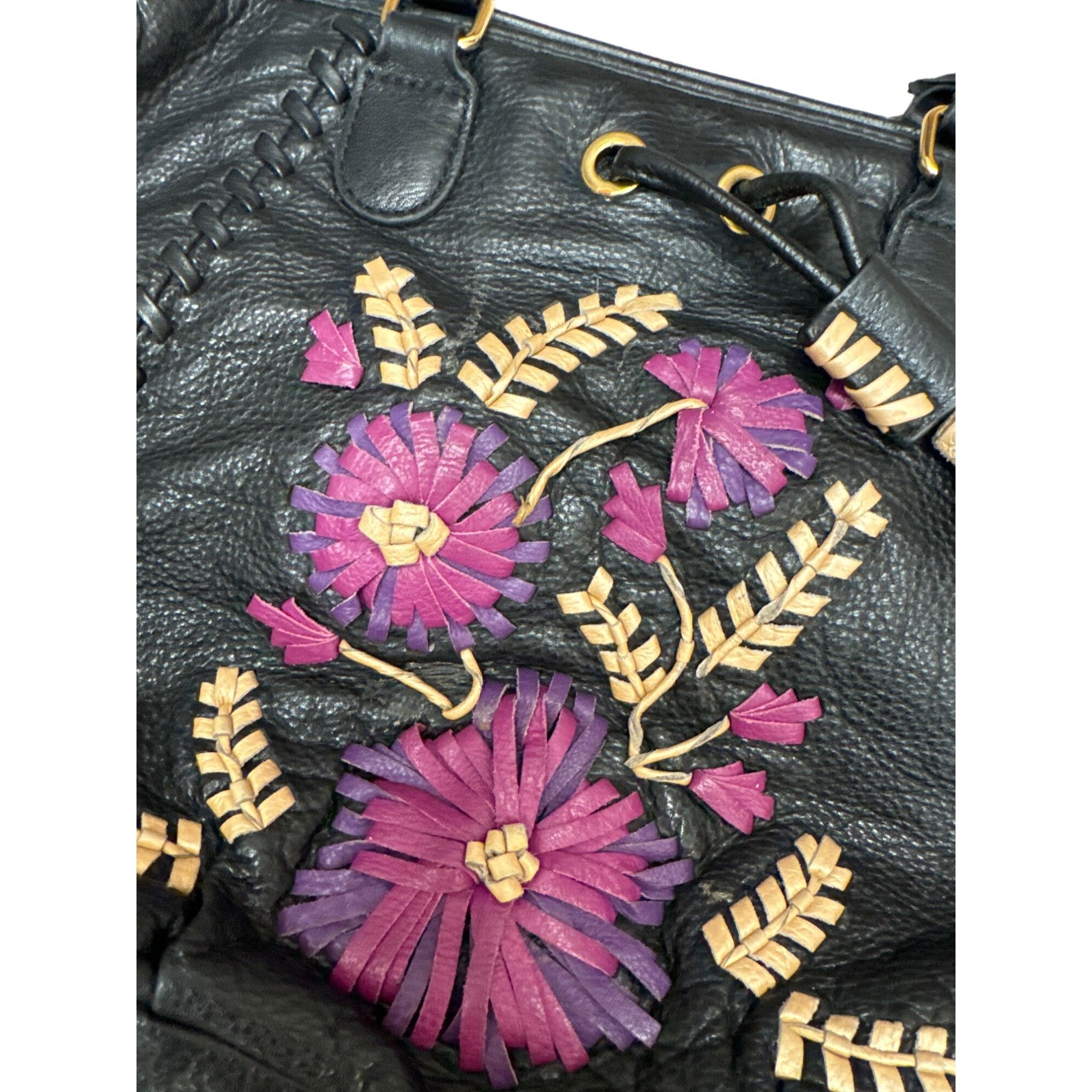 Other Isabella Fiore vintage leather tossled floral handbag 3227 Size ONE SIZE - 6 Thumbnail