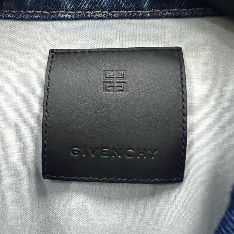 Givenchy Givenchy Blue Printed Logo Denim Vest Size US XL / EU 56 / 4 - 2 Thumbnail