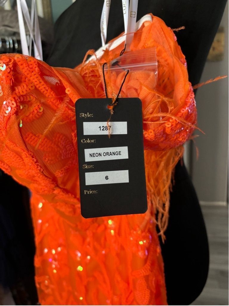 Nordstrom Women's Lucci Lu Dress, Orange, Size 6 Size M / US 6-8 / IT 42-44 - 5 Thumbnail
