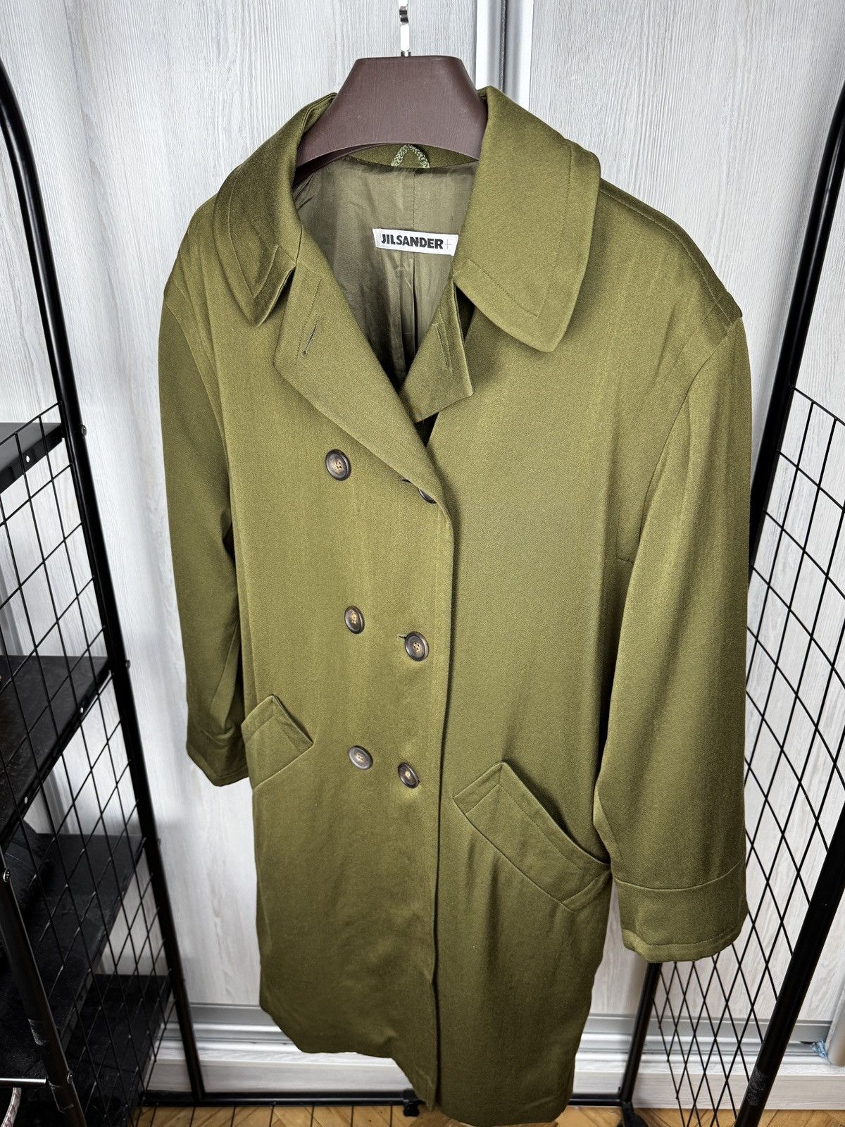 Jil Sander Jil Sander Wool 80s military khaki double-breasted trench 36 Size M / US 6-8 / IT 42-44 - 6 Thumbnail