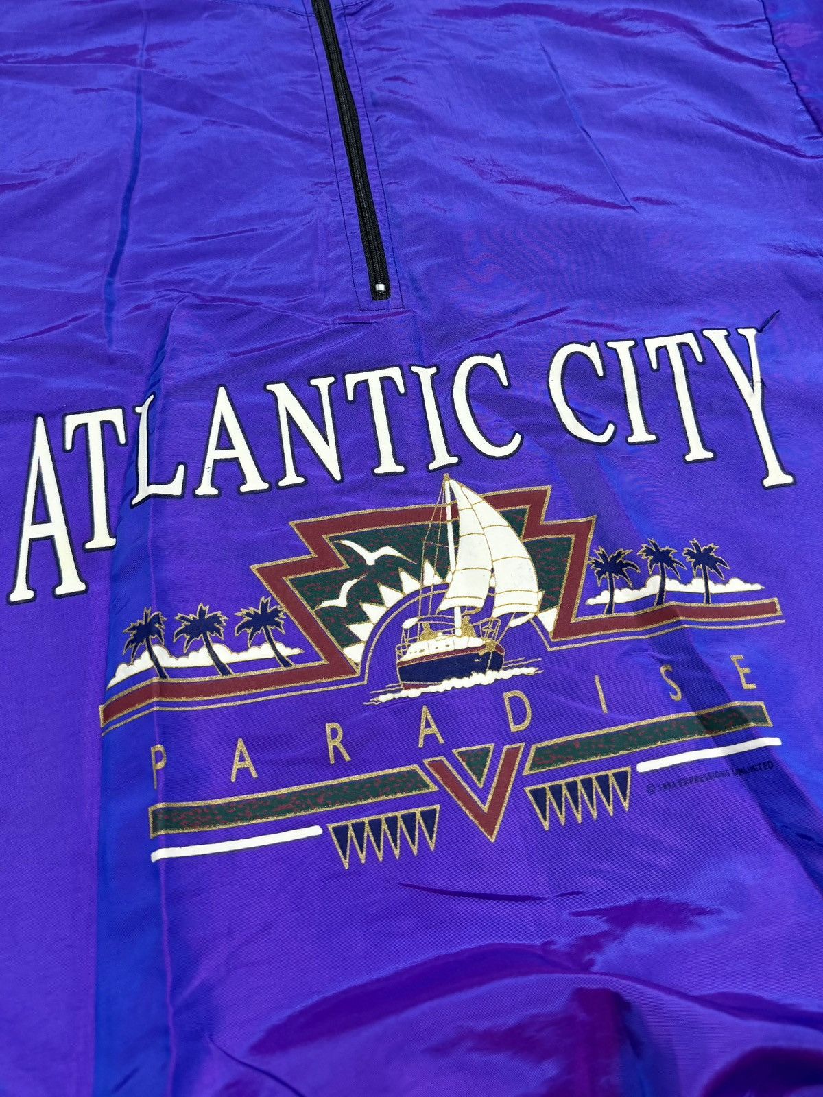 Other Vintage Wise Guy Atlantic City Surf Style Zip Windbreaker Size US XL / EU 56 / 4 - 8 Thumbnail