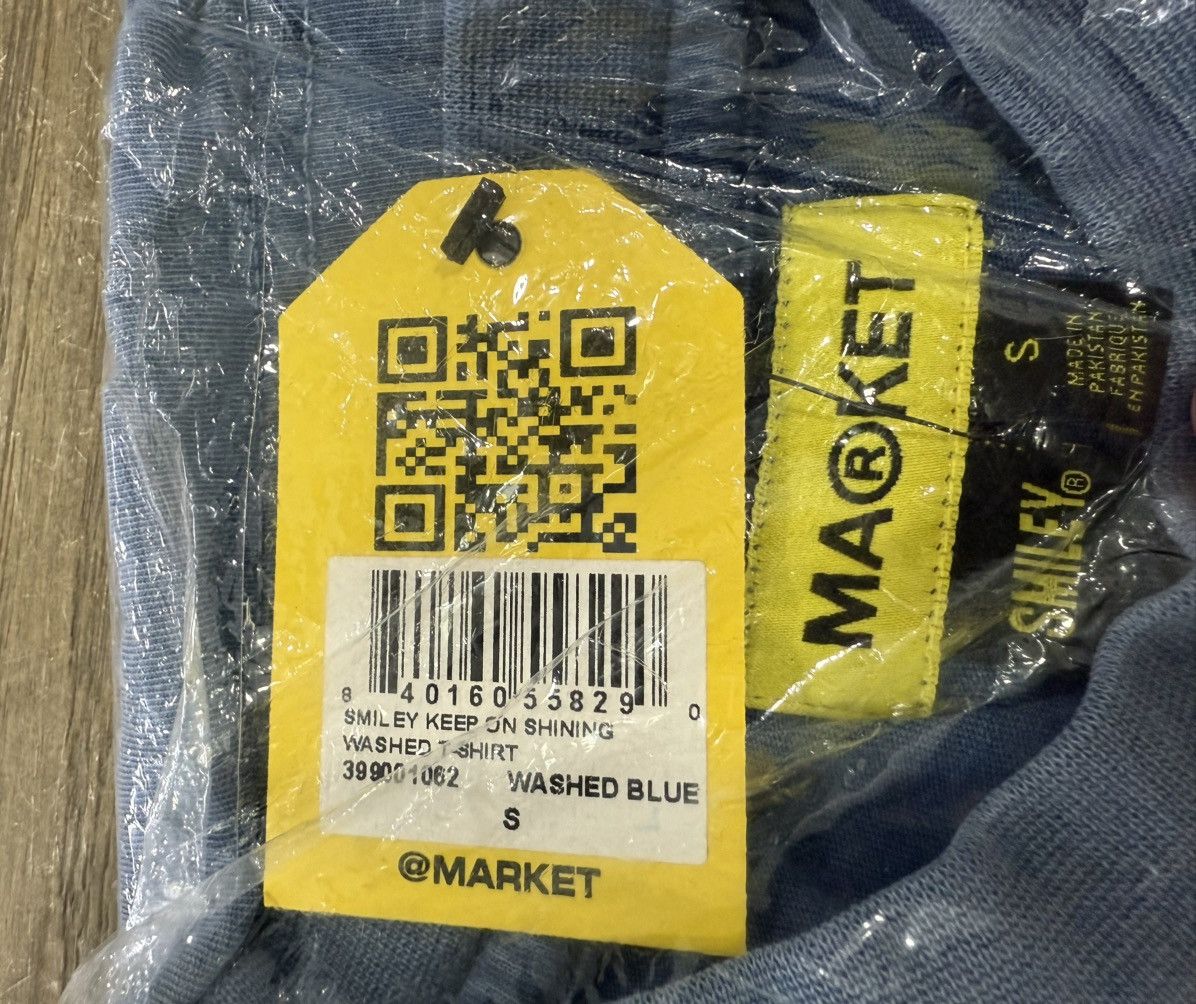 Designer × Market 🌹 MARKET Washed Blue Keep On Shining Tee Shirt Small 🌹 Size S / US 4 / IT 40 - 5 Thumbnail
