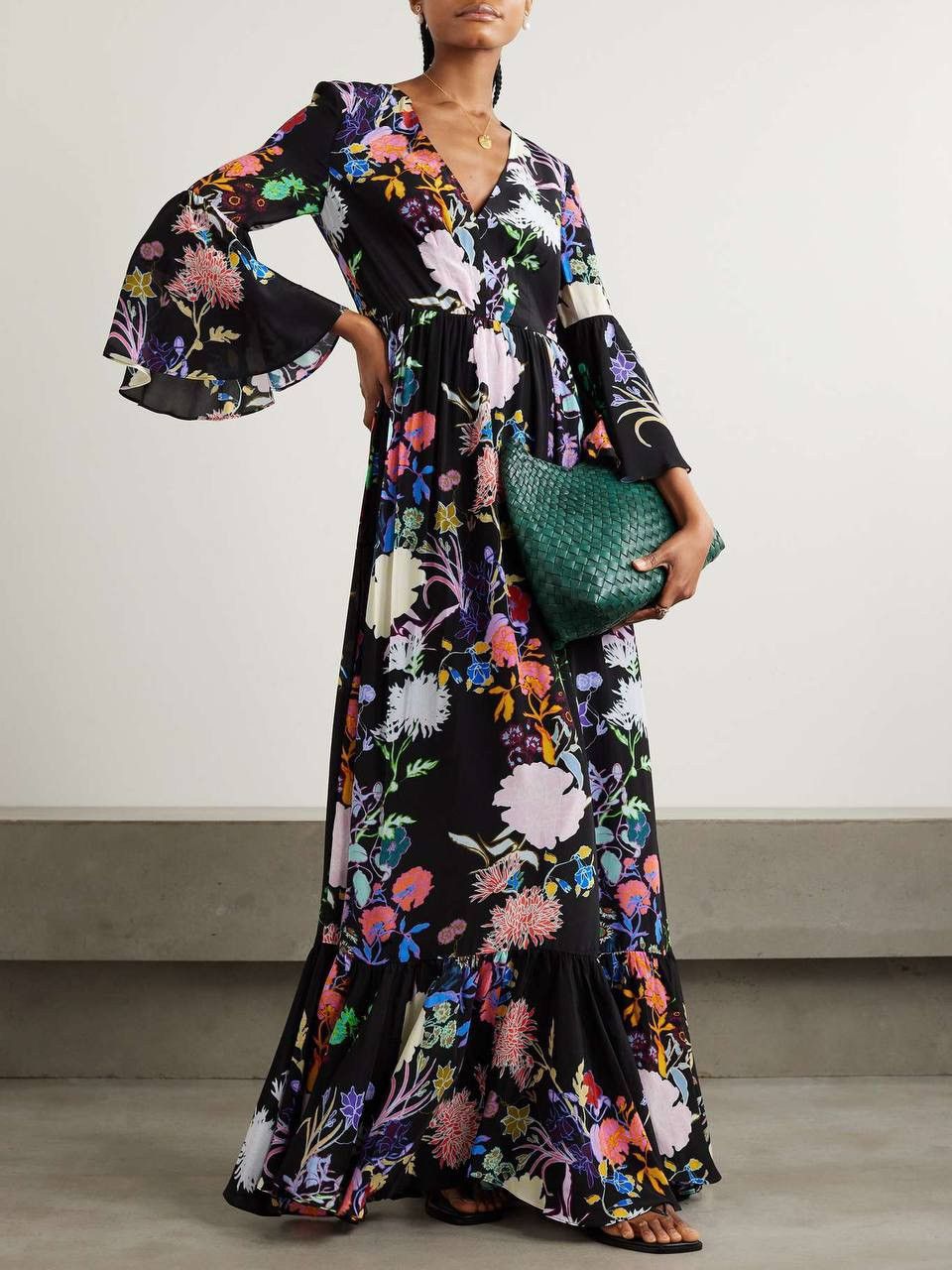 Grailed RRP $1199 BORGO DE NOR ASTREA FLORAL ART MAXI DRESS SIZE 8 Size M / US 6-8 / IT 42-44 - 2 Thumbnail