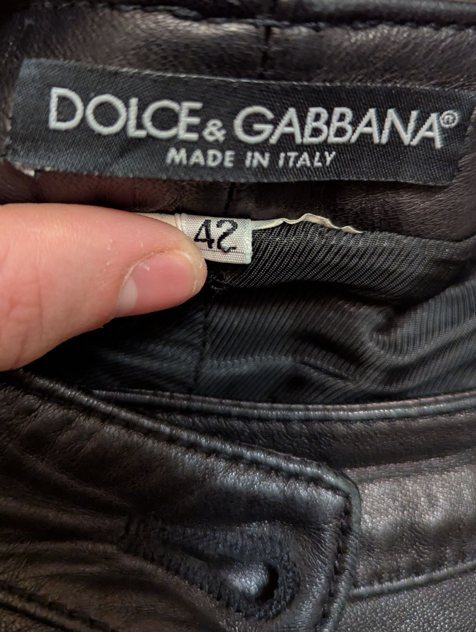 Dolce & Gabbana Vintage Dolce & Gabbana Leather Lace-Up Gothic Pants – Black Size 28" / US 6 / IT 42 - 16 Thumbnail