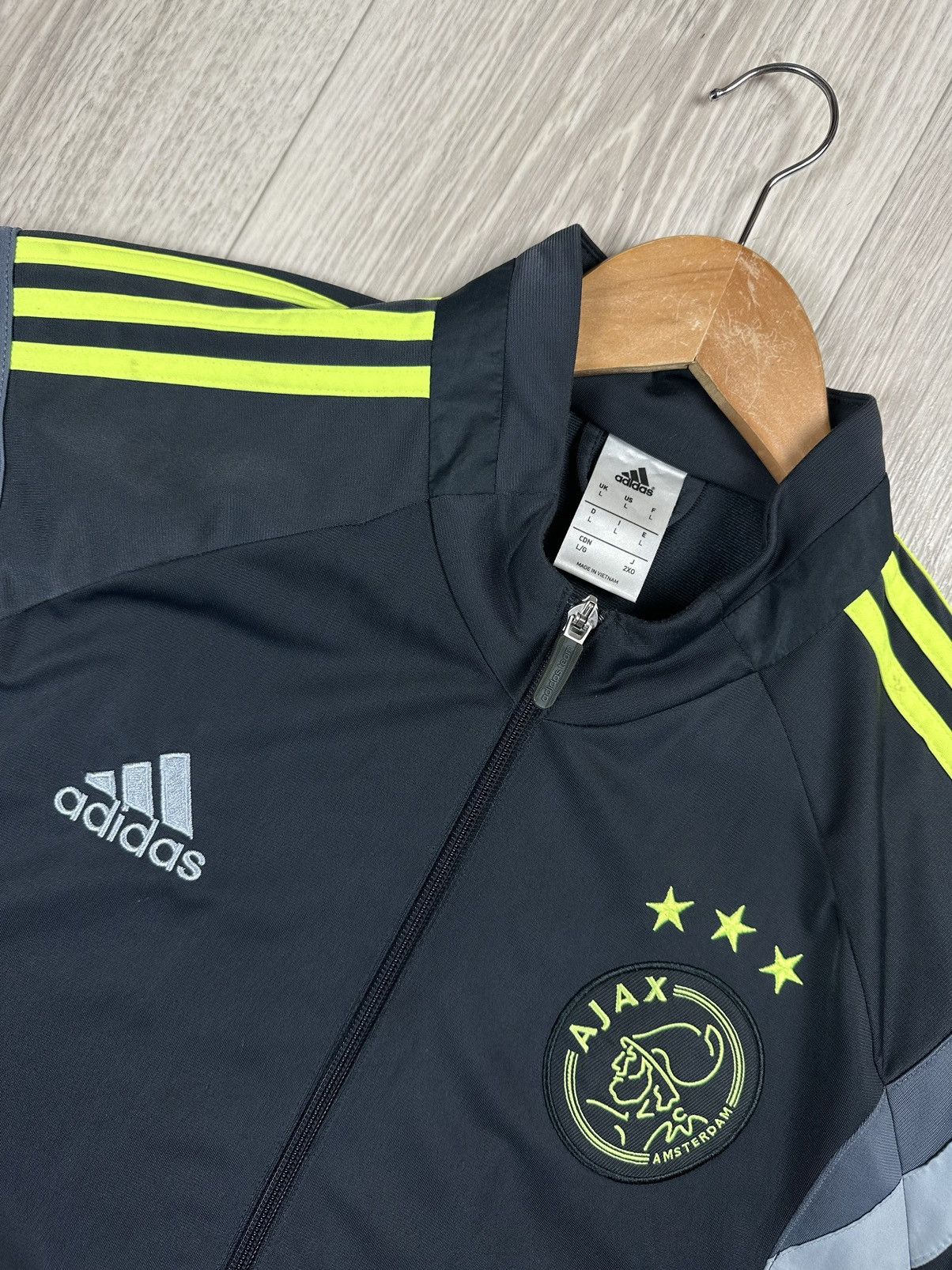 Adidas Adidas Vintage Soccer Jersey AJAX Zip Track Top Size US L / EU 52-54 / 3 - 4 Thumbnail