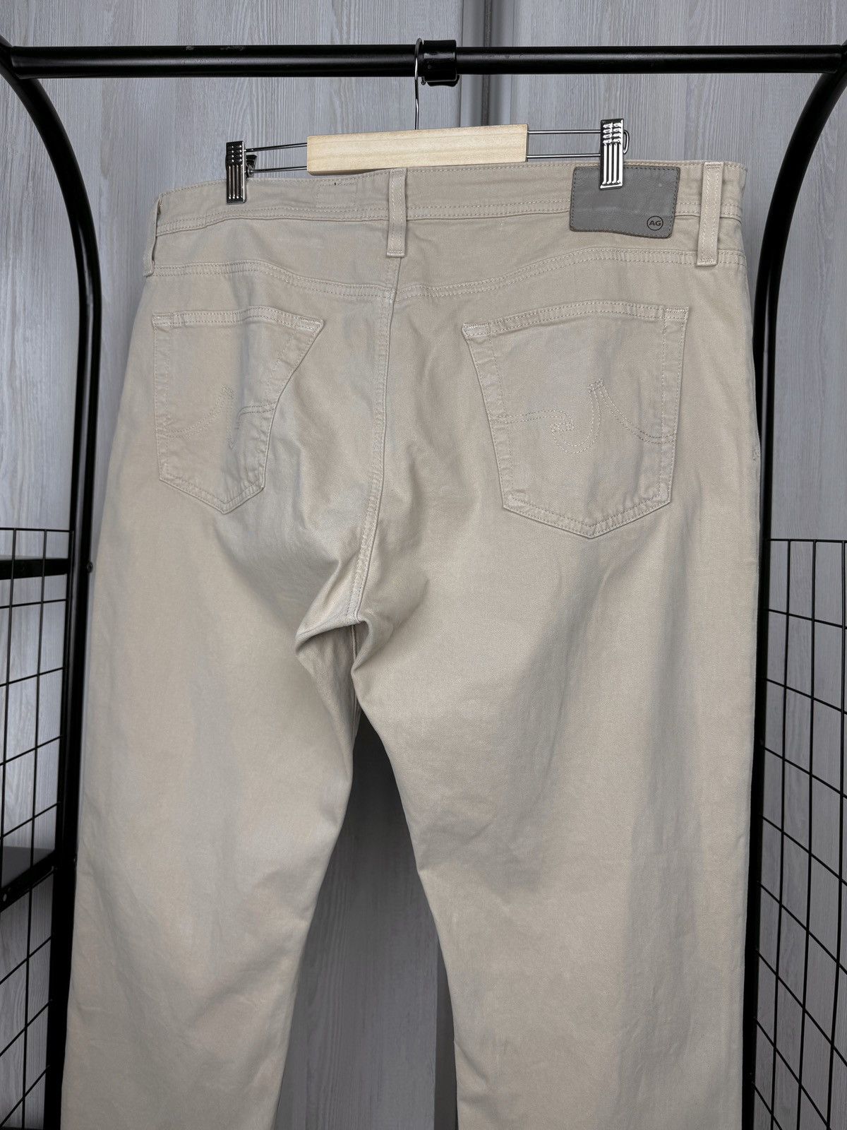 AG Adriano Goldschmied AG Adriano Goldschmied Pants Beige The Everett Slim Straight Size US 38 / EU 54 - 9 Thumbnail