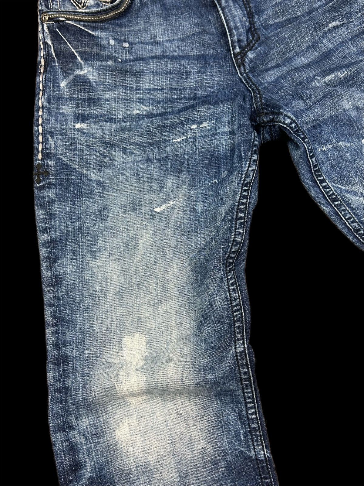 Affliction Affliction Denim Bootcut Acidwash Embroidered Jeans Size US 31 - 8 Thumbnail