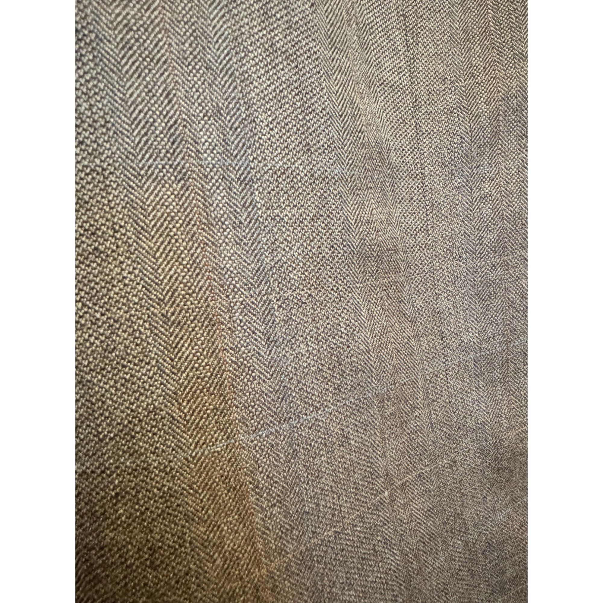 Lauren Ralph Lauren VTG Ralph Lauren Mens Tan Gray Sport Coat Blazer 48R Silk Wo Size 48R - 11 Thumbnail