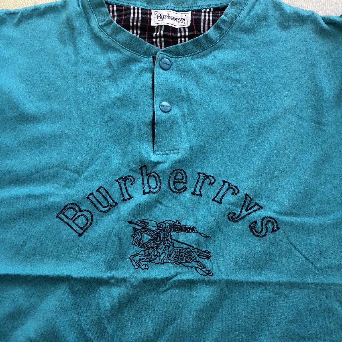 Burberry × Vintage BURBERRYS Prorsum Embroidery Logo Button Shirt Size US L / EU 52-54 / 3 - 4 Thumbnail
