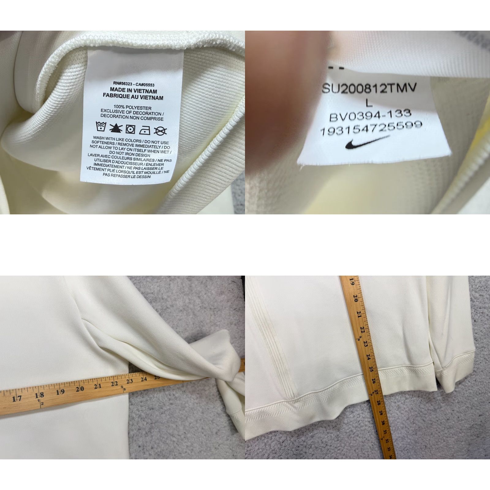Nike Nike Dri Fit Golf Preppy Cardigan V-Neck Ivory Sweater Men’s Large Size US L / EU 52-54 / 3 - 8 Thumbnail