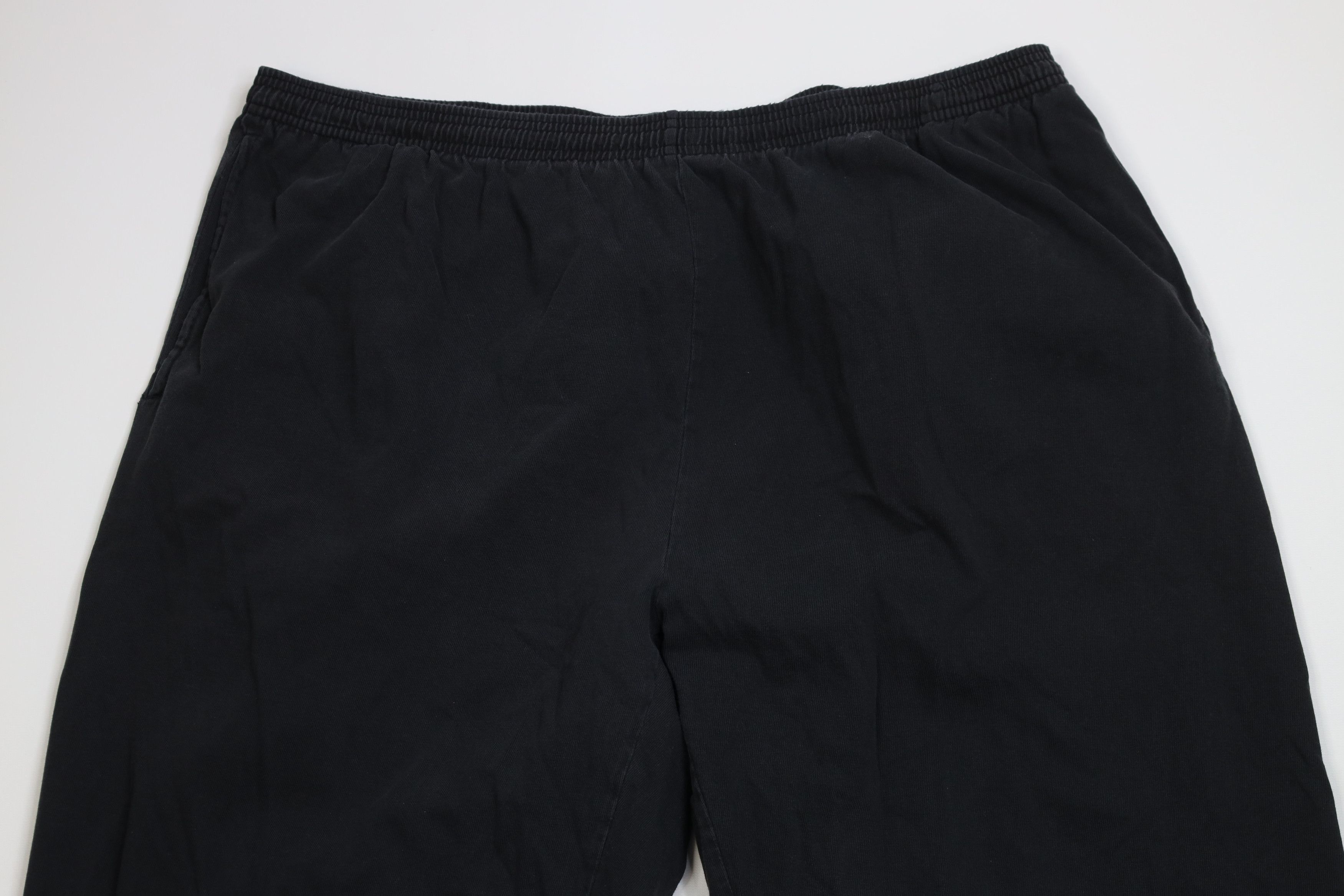 Vintage Vintage 90s Streetwear Blank Cotton Joggers Pants Black Size US 38 / EU 54 - 2 Thumbnail
