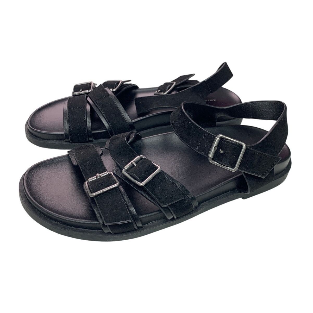 American Eagle Outfitters New American Eagle Womens Size 8 Black Faux Leather Sandals Size US 8 / IT 38 - 2 Thumbnail