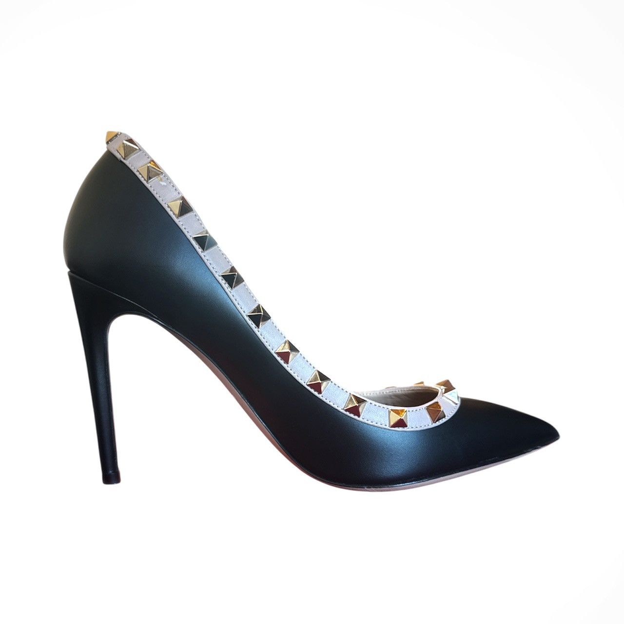 Valentino VALENTINO GARAVANI Rockstud Pointed Heel EU 37.5/7.5 Black Size US 7.5 / IT 37.5 - 6 Thumbnail