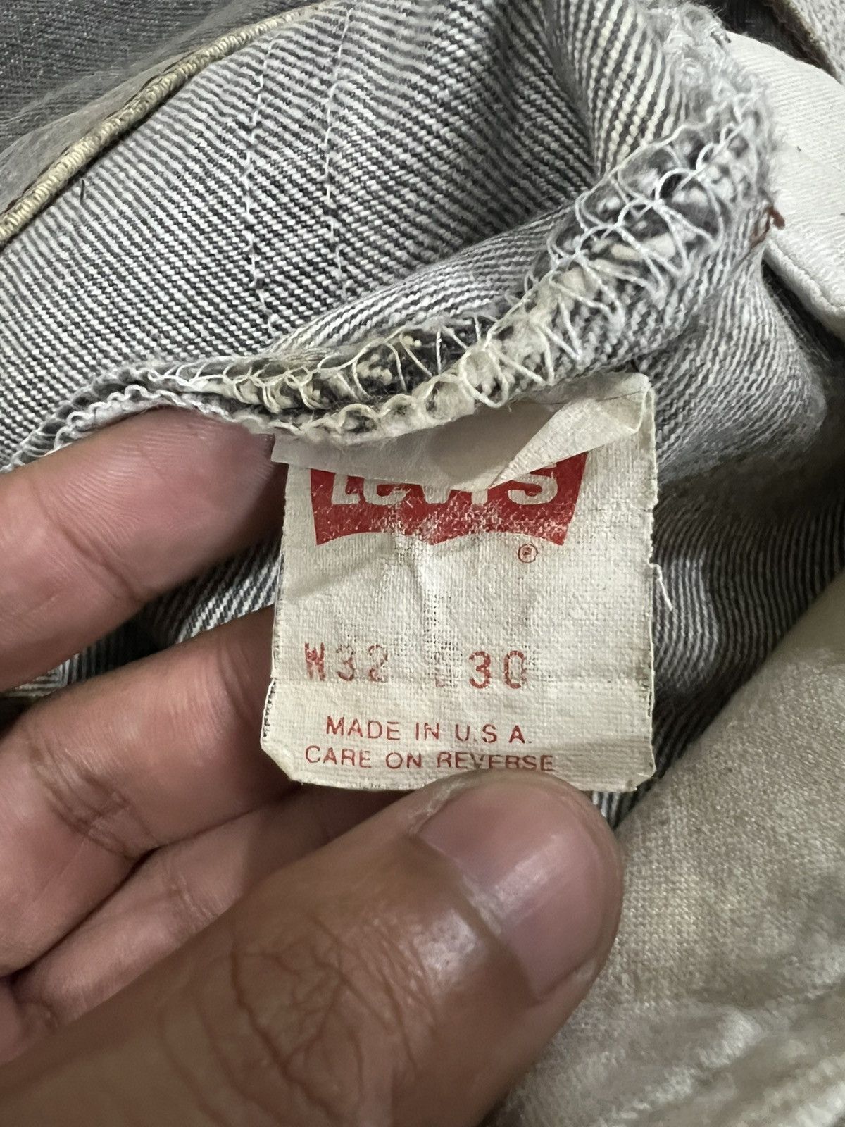 Levi's × Vintage Vintage Late 80s 501 Levis USA Sandy Black Denim Jeans Size US 31 - 10 Thumbnail