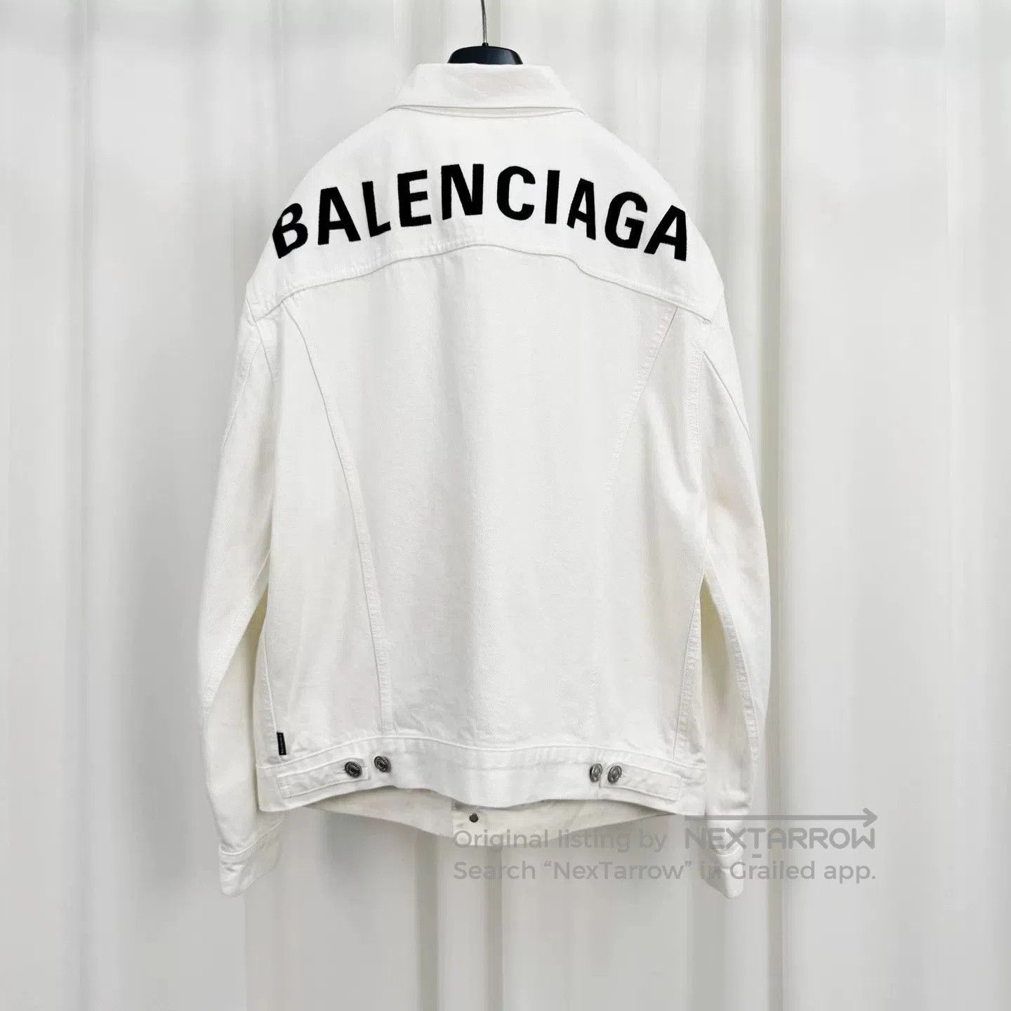 Balenciaga balenciaga white denim jacket with embroidery. Size US L / EU 52-54 / 3 - 2 Thumbnail