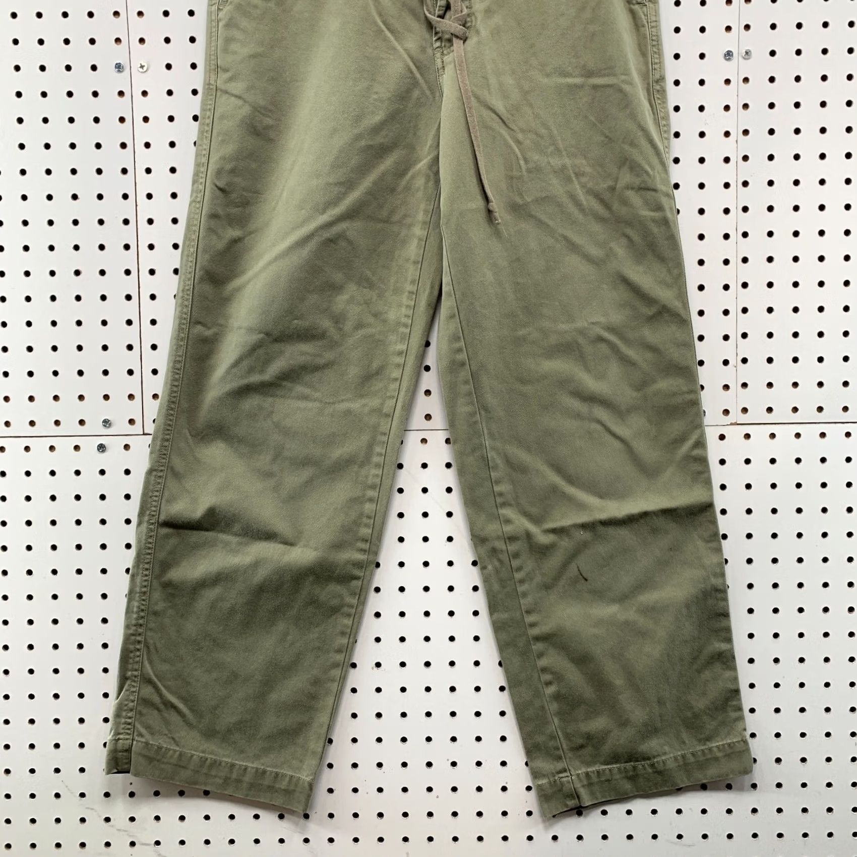 Gap Vintage Gap Drawstring Chino Pants Mens XS Tan Khaki Straight 31x27.5 Size US 27 - 3 Thumbnail