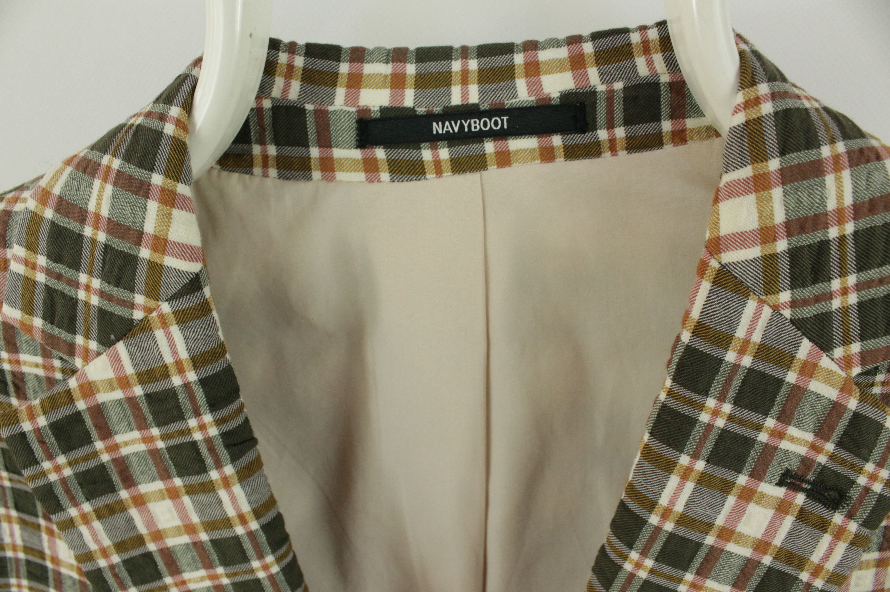 NAVYBOOT Navyboot Check Waffle Cotton Slim Sport Coat Blazer Jacket Size US L / EU 52-54 / 3 - 3 Thumbnail