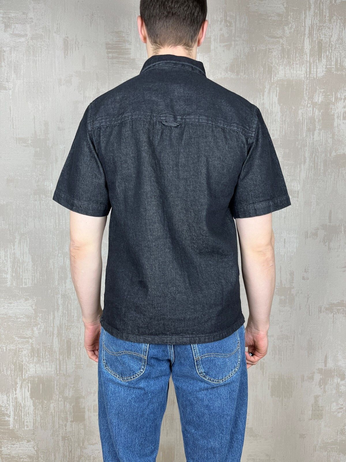 Other Just Junkies Reggie Half Zip Black Denim Short Sleeve Shirt Size US S / EU 44-46 / 1 - 12 Thumbnail
