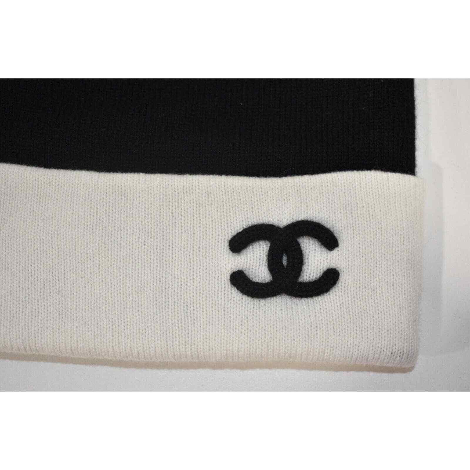 Chanel Chanel 22A Cashmere Foldover Beanie Winter Hat Cap Cloche Size ONE SIZE - 4 Thumbnail