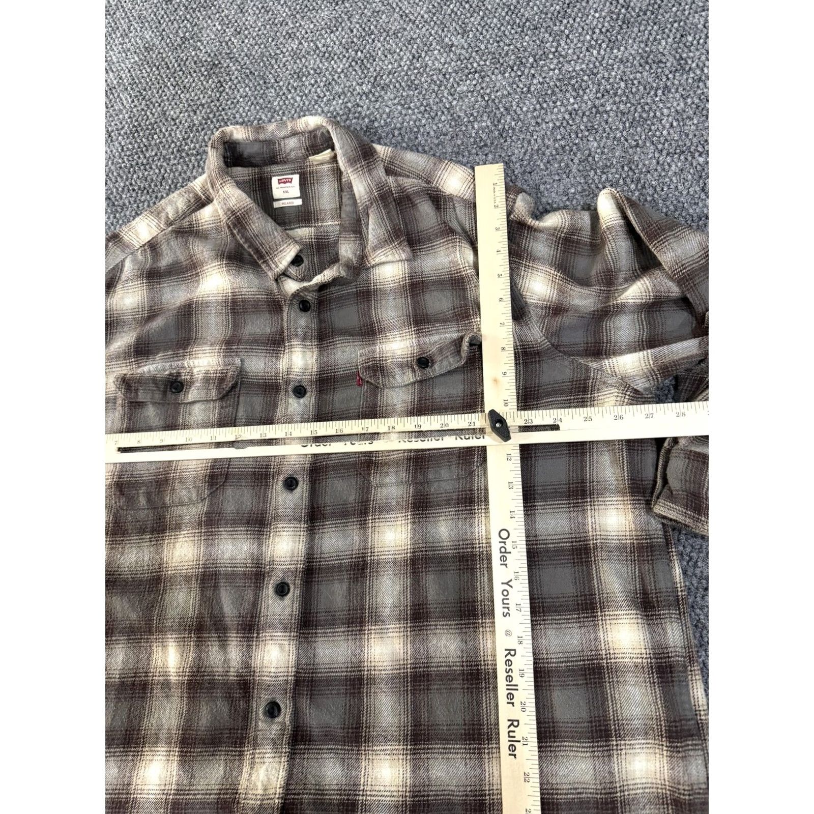 Levi's Levi's Shirt Mens 2XL Brown Plaid Flannel Long Sleeve Button Front Casual Size US XXL / EU 58 / 5 - 6 Thumbnail
