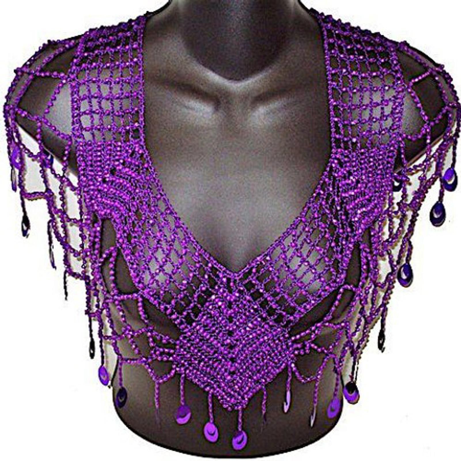 Designer Sequin LightWeight Shawl Purple Size ONE SIZE - 1 Preview