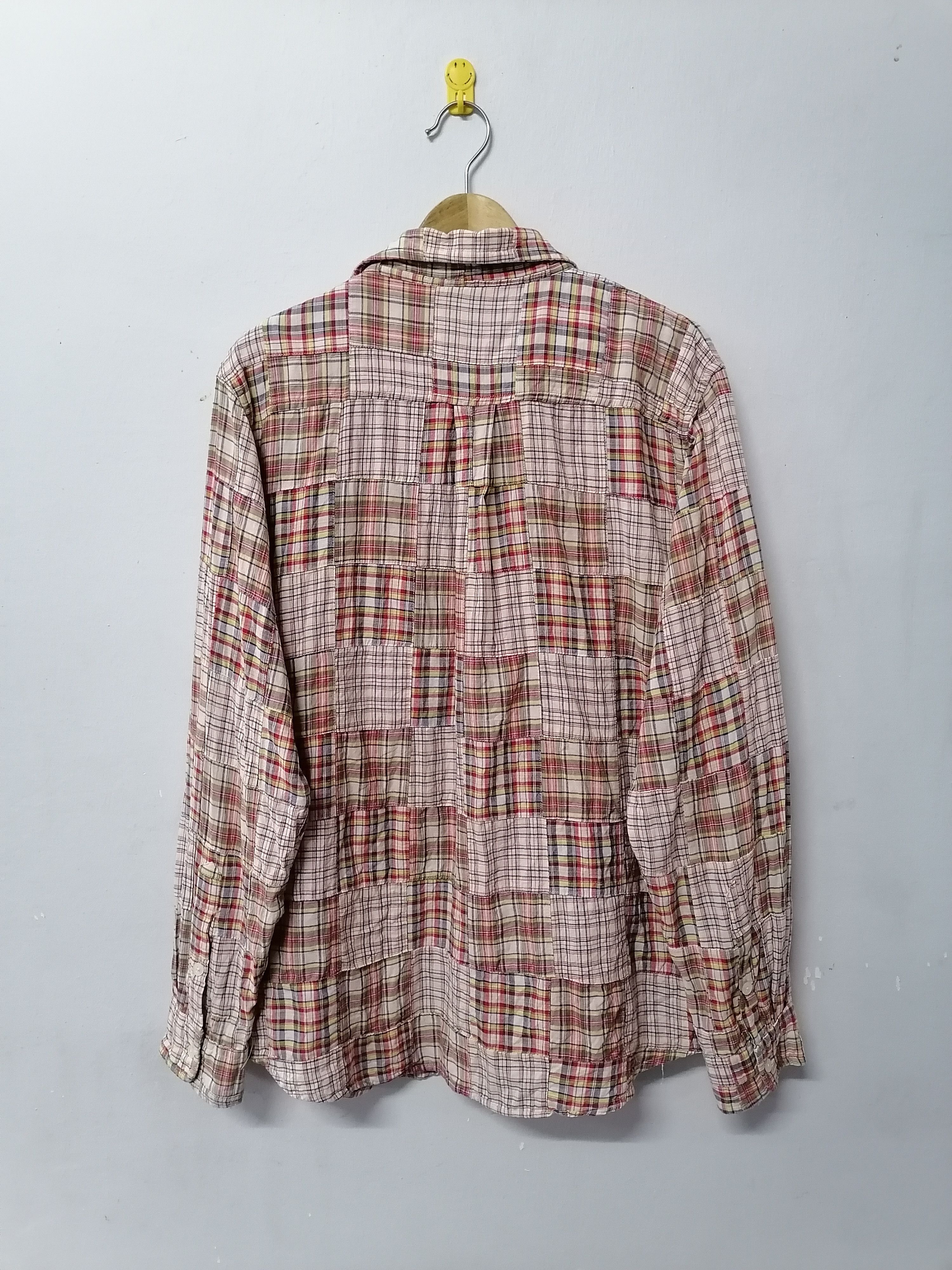 Vintage Vintage 90s Stussy Tartan Plaid Patchwork Button Up Shirt Size US M / EU 48-50 / 2 - 9 Thumbnail