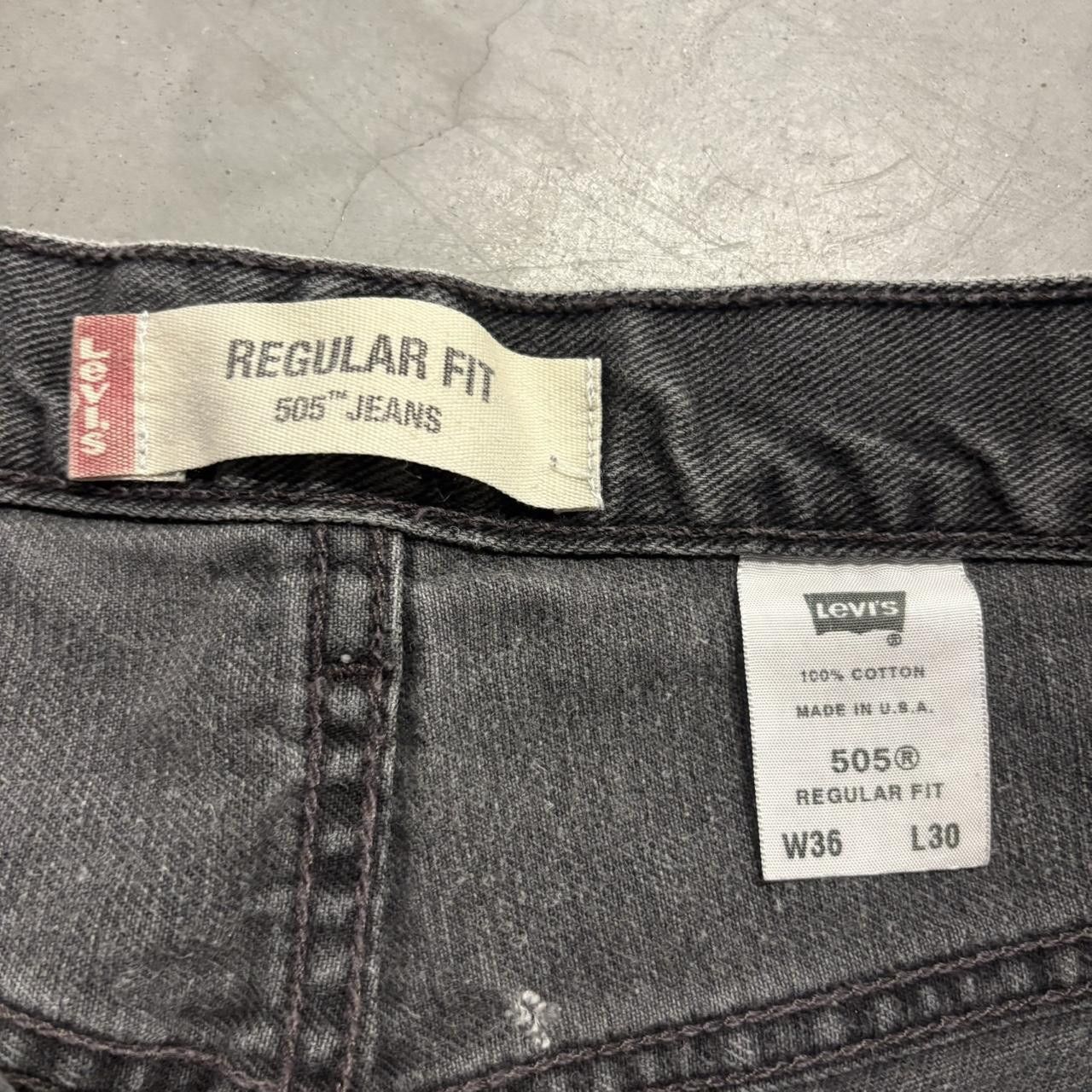 Levi's Crazy Vintage Y2K/2000s Baggy Levis 505 Black Denim Jeans! Size US 36 / EU 52 - 7 Thumbnail
