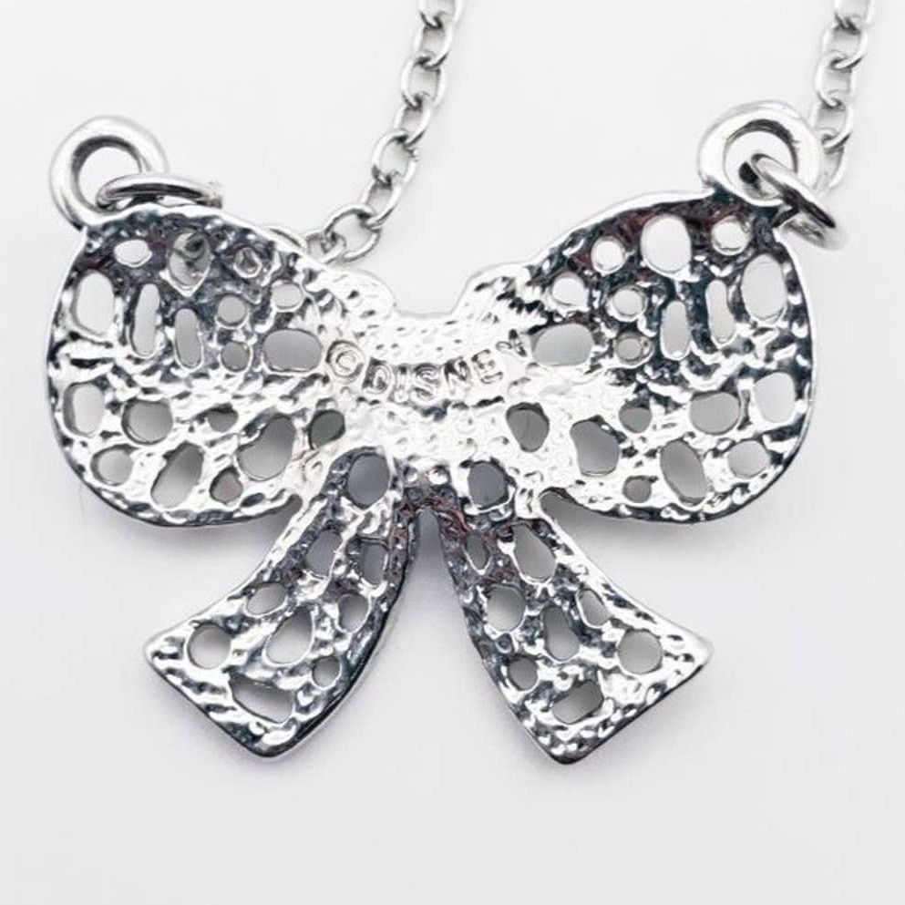 Disney Disney Mickey Silver Bow Necklace Rhinestone Elegant Size ONE SIZE - 5 Thumbnail
