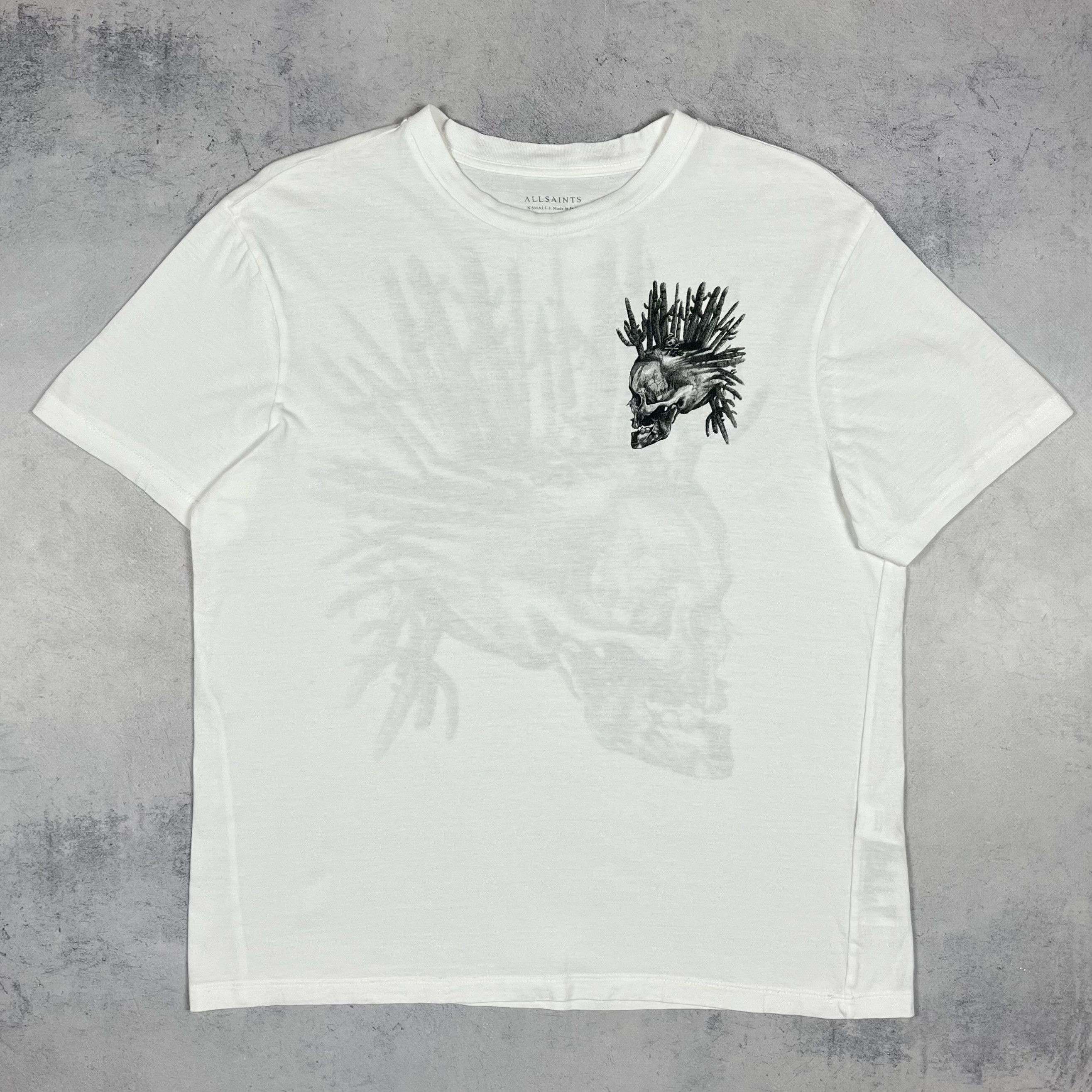 Allsaints AllSaints Forsaken Skull Art Big Logo Oversize Fit T Shirt Size US XS / EU 42 / 0 - 10 Thumbnail