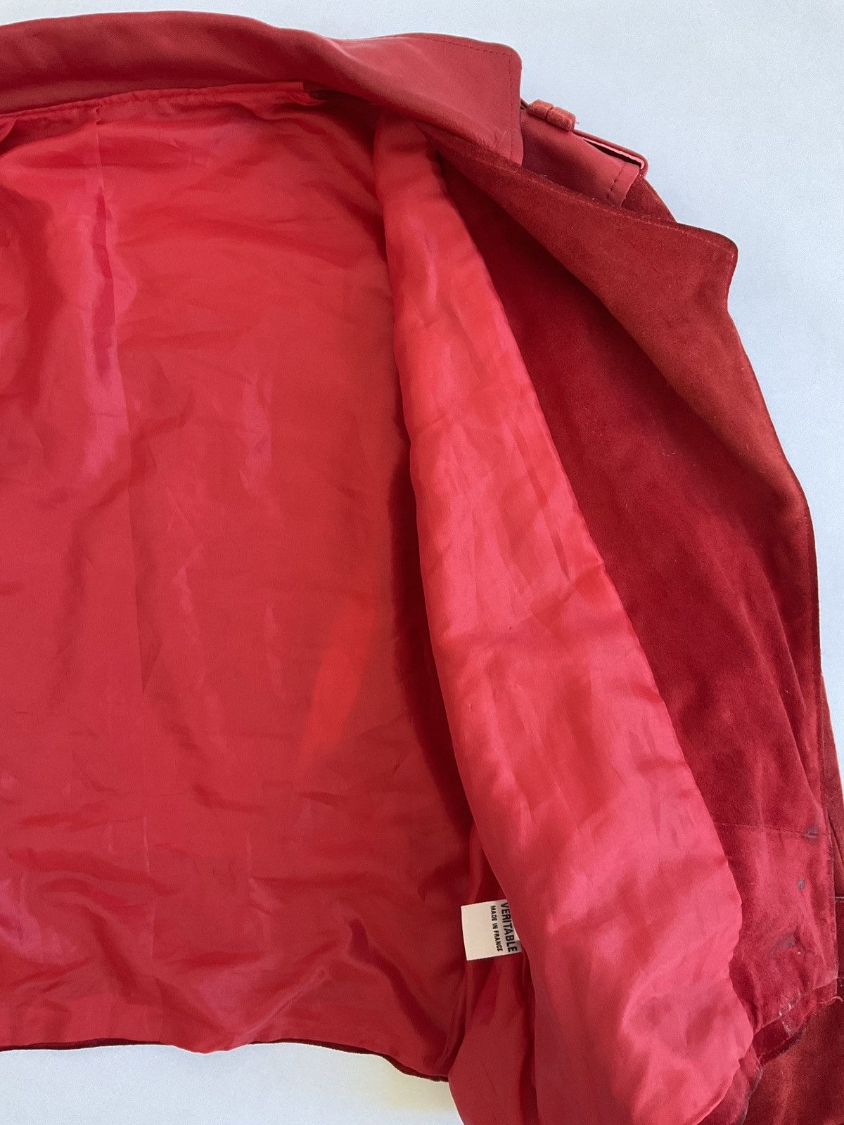 Vintage Vintage red leather jacket with bangs Size L / US 10 / IT 46 - 16 Thumbnail