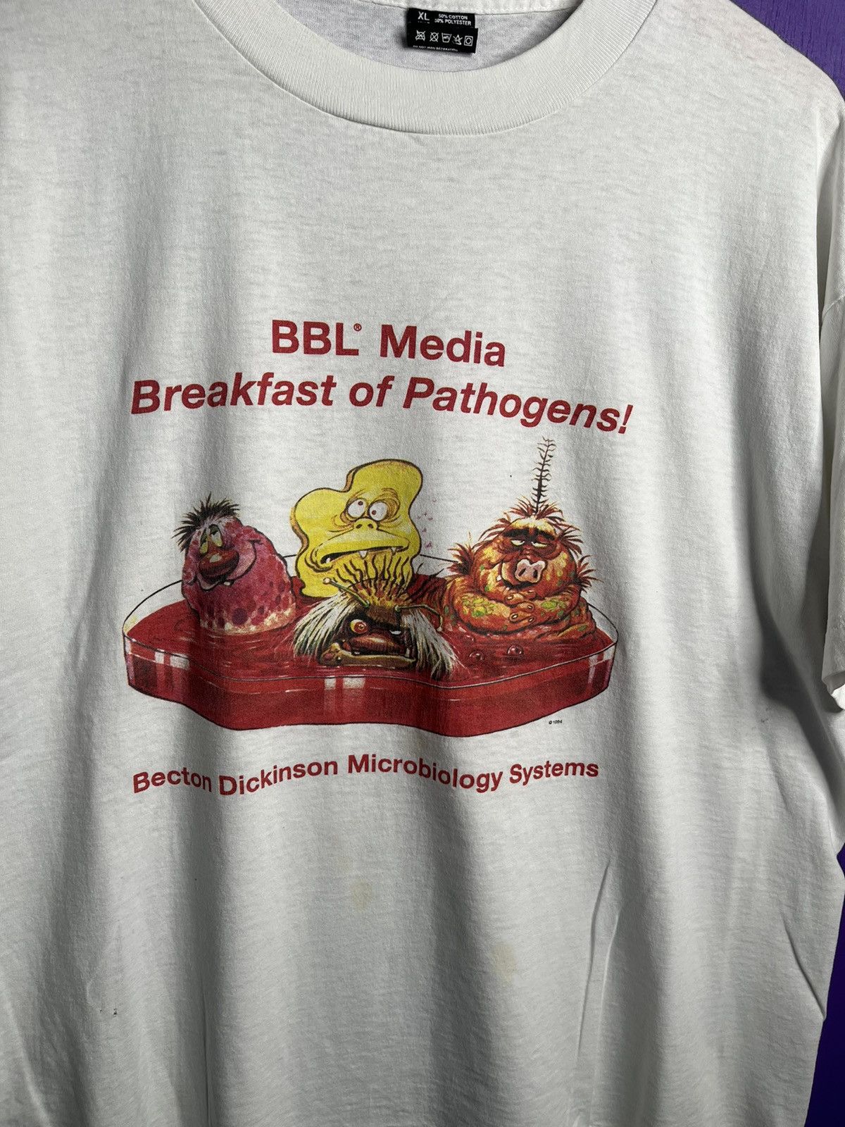 Vintage Vintage 90s BBL media pathogens t-shirt Size US XL / EU 56 / 4 - 3 Thumbnail