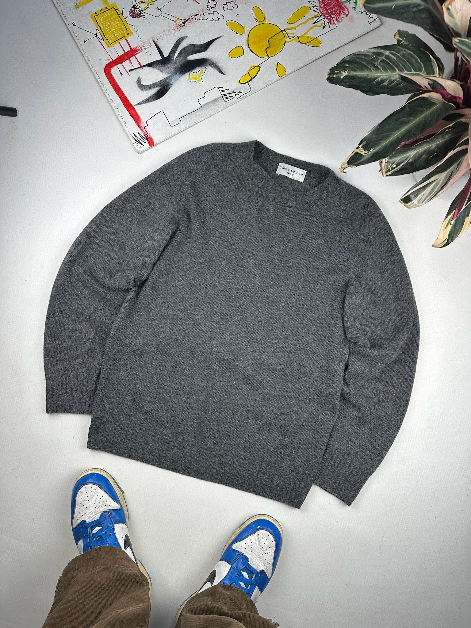 Officine Generale Officine Generale Merino Wool Crew Neck Sweater Luxury Size US M / EU 48-50 / 2 - 10 Thumbnail