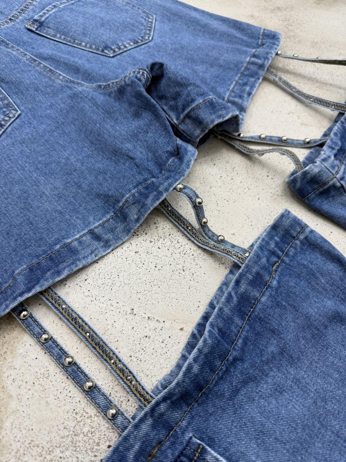 Japanese Brand Y2K Avant Garde Designer Style Street Unisex Denim Pants Size US 28 / EU 44 - 13 Thumbnail