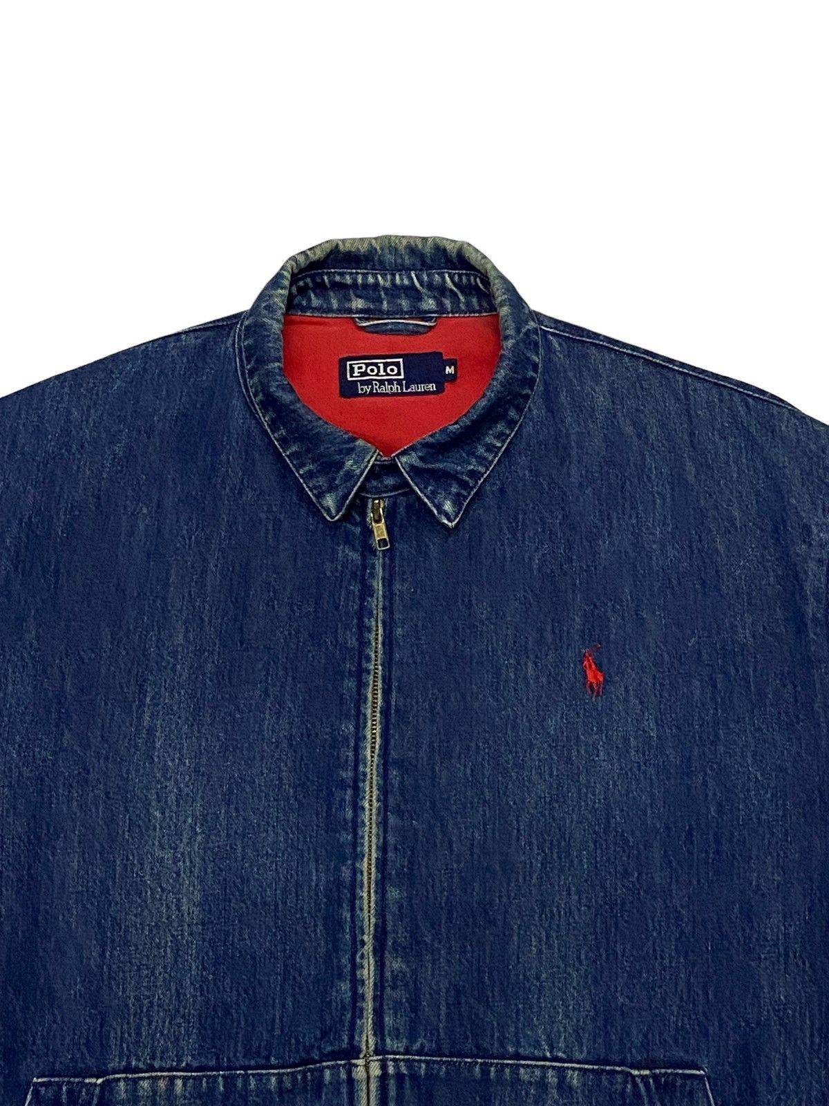 Polo Ralph Lauren Vintage 90s Polo Ralph Lauren Denim Bomber Jacket Size US M / EU 48-50 / 2 - 15 Thumbnail