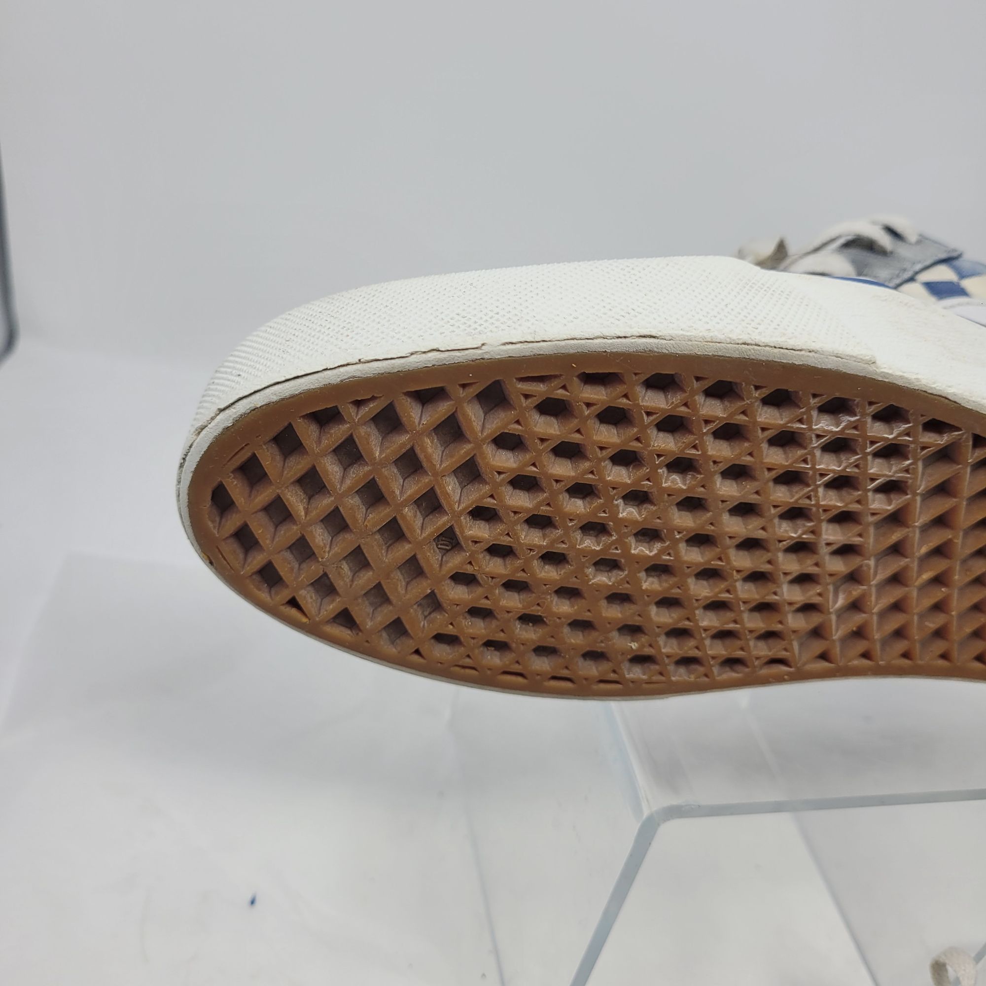 Vans Vans Blue White Suede Checkered Old Skool Sneakers Sz 9.5 Me Size US 9.5 / EU 42-43 - 9 Thumbnail