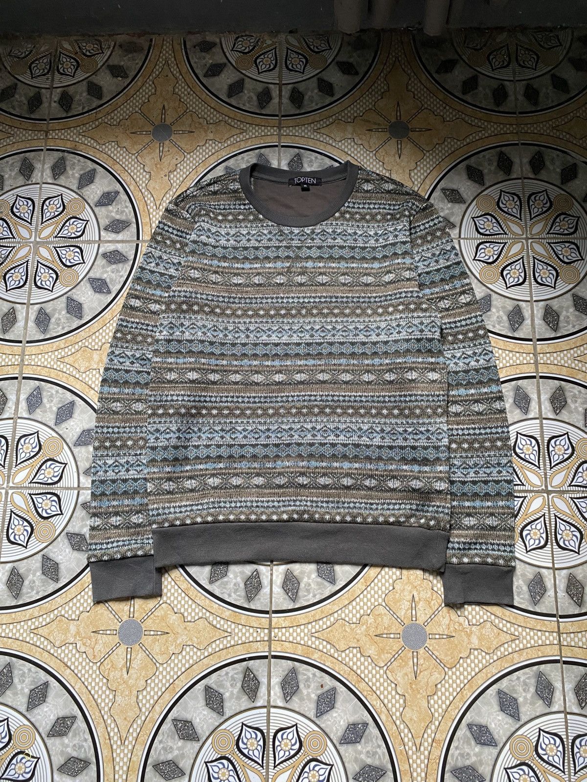 Other TOPTEN Vintage Fair Isle Knit Sweater - Grandpa Style. Size US M / EU 48-50 / 2 - 1 Thumbnail