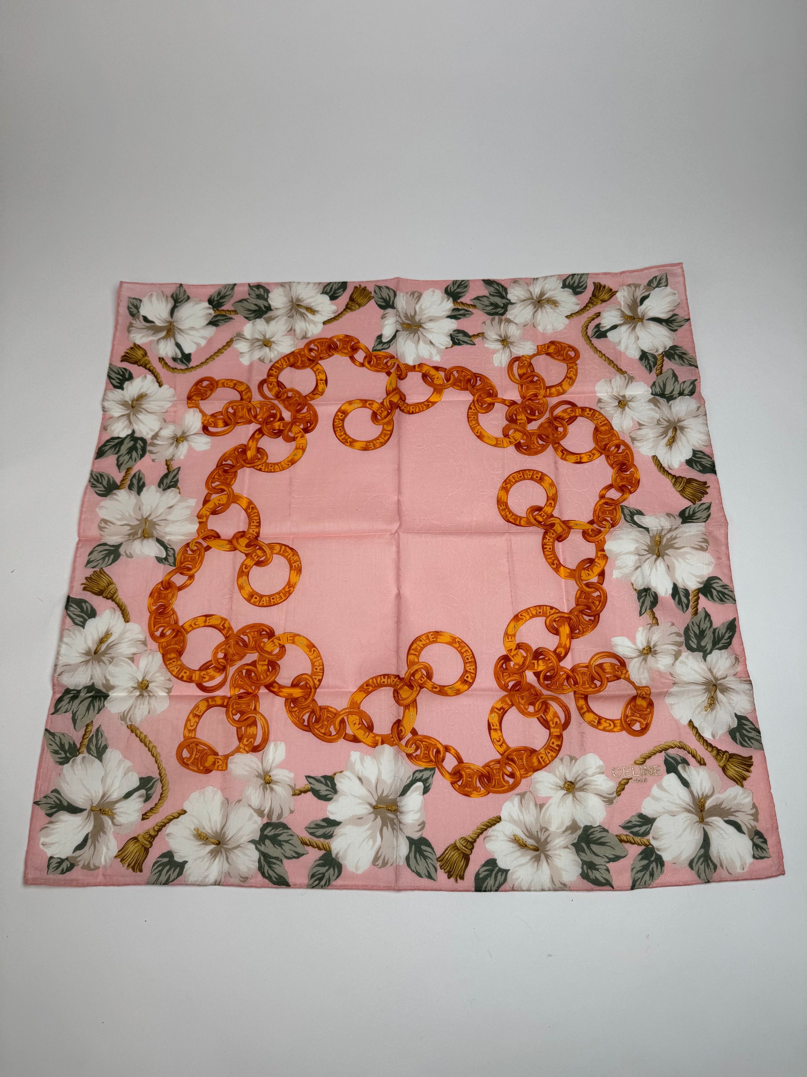 Celine Vintage Paris Silk/Canvas Scarf Size ONE SIZE - 1 Thumbnail