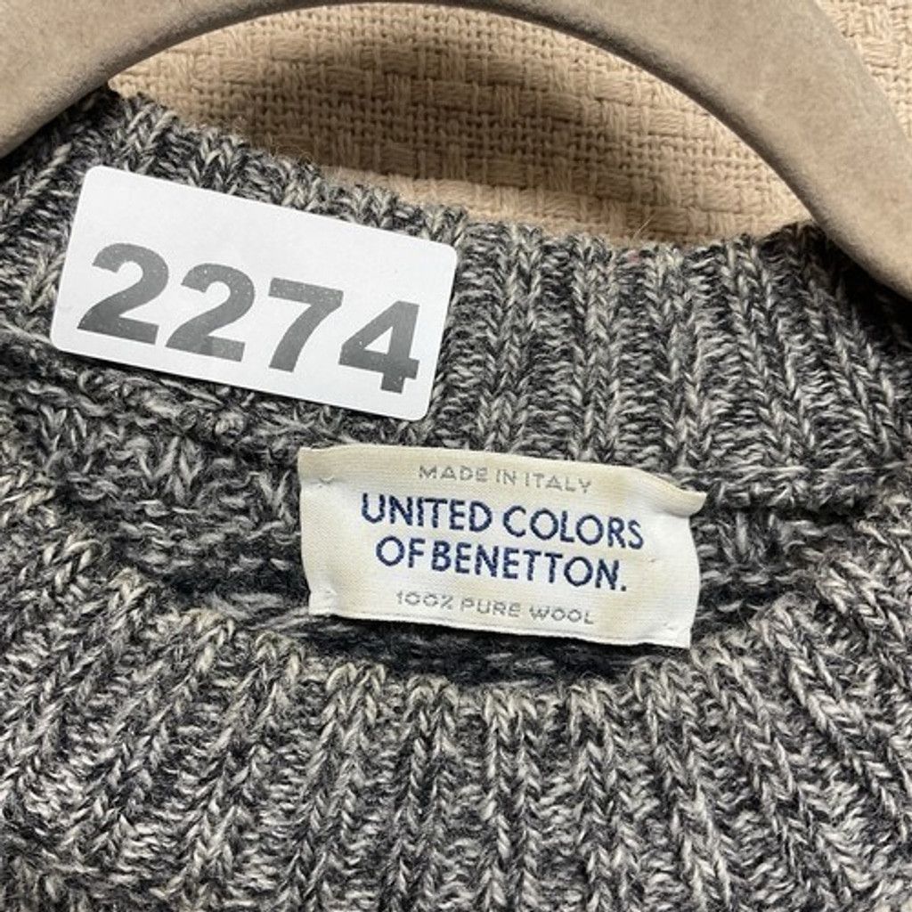 United Colors Of Benetton VTG 80s Benetton Fair Isle Wool CrewNeck Sweater Men Size L Size US L / EU 52-54 / 3 - 2 Thumbnail