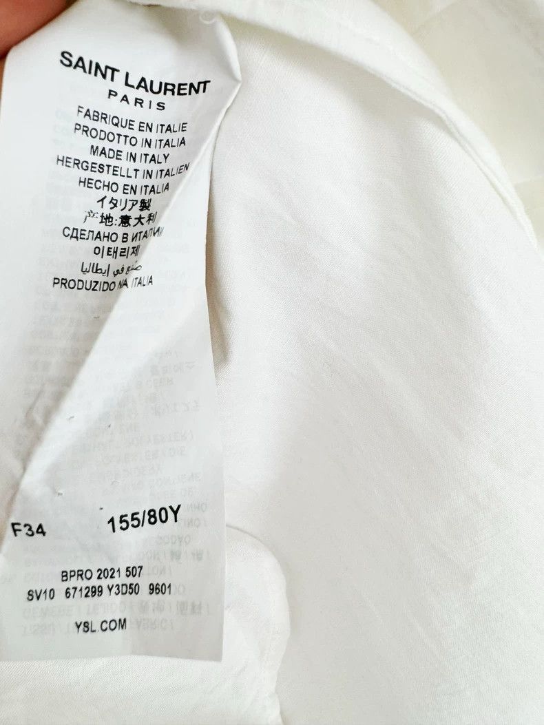 Other Saint Laurent White Embroidered Button-2507 Size XS / US 0-2 / IT 36-38 - 4 Thumbnail