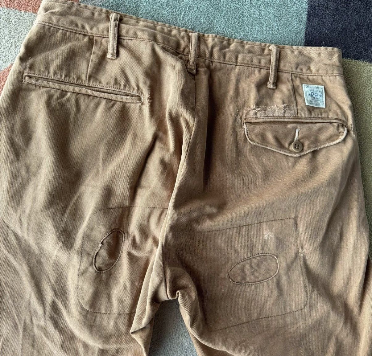RRL Ralph Lauren RRL Ralph Lauren Patchwork Distressed Pants K22 Size US 31 - 7 Thumbnail
