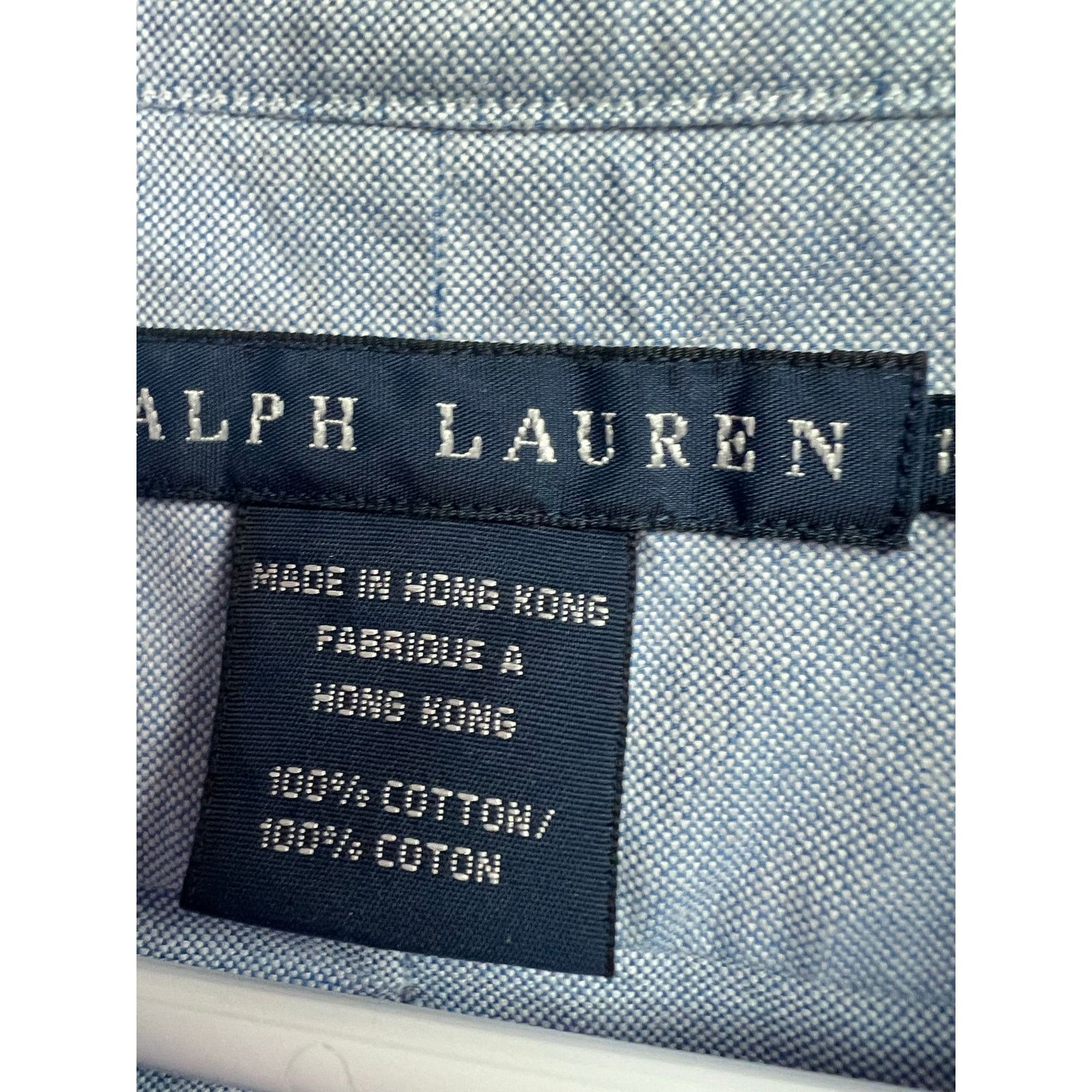 Ralph Lauren Ralph Lauren Vintage Blue Oxford Embroidered Logo Size 14 Size US L / EU 52-54 / 3 - 3 Thumbnail