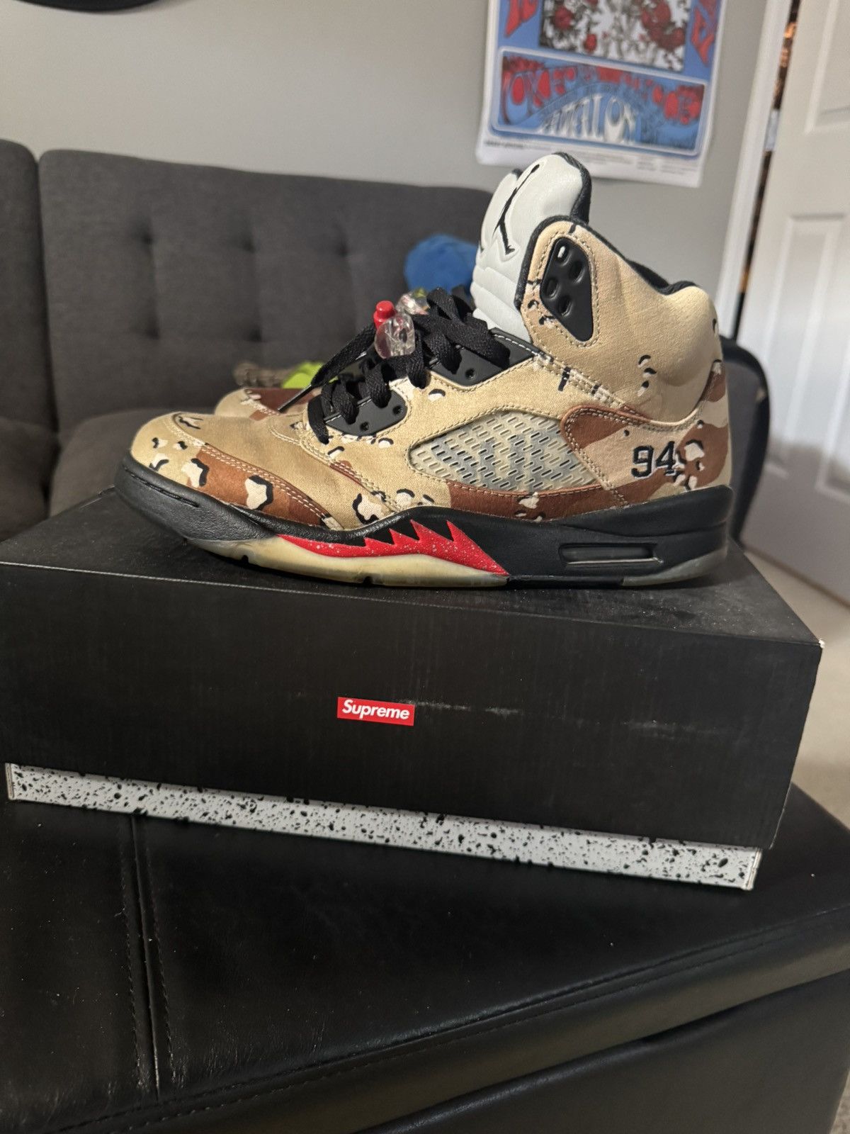 Jordan Brand × Supreme Supreme Jordan 5 Size US 11 / EU 44 - 1 Thumbnail