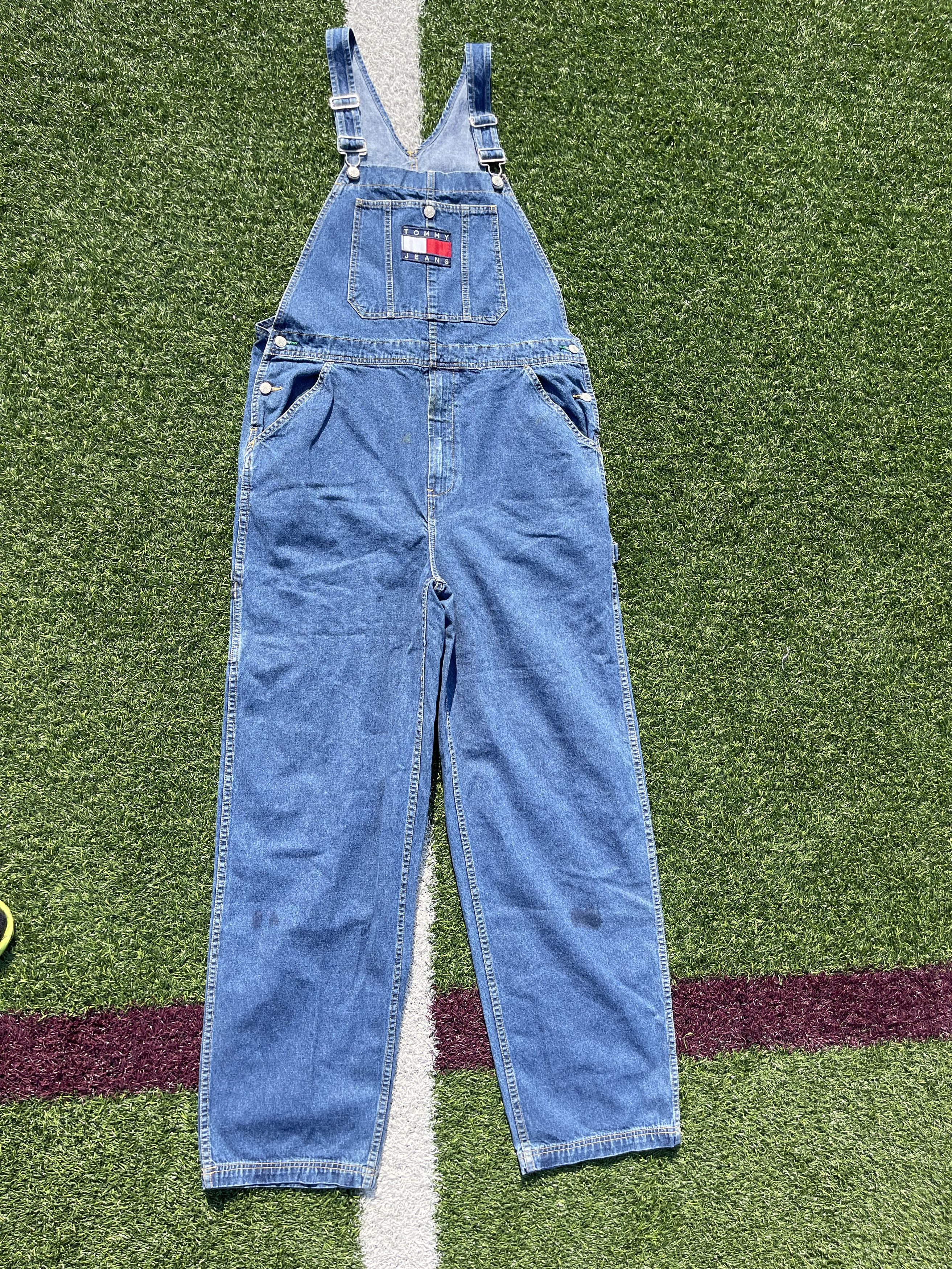 Tommy Hilfiger × Vintage Tommy Hilfiger Vintage 90's Hip Hop Rap Jeans Denim Overalls Size US 32 / EU 48 - 1 Thumbnail