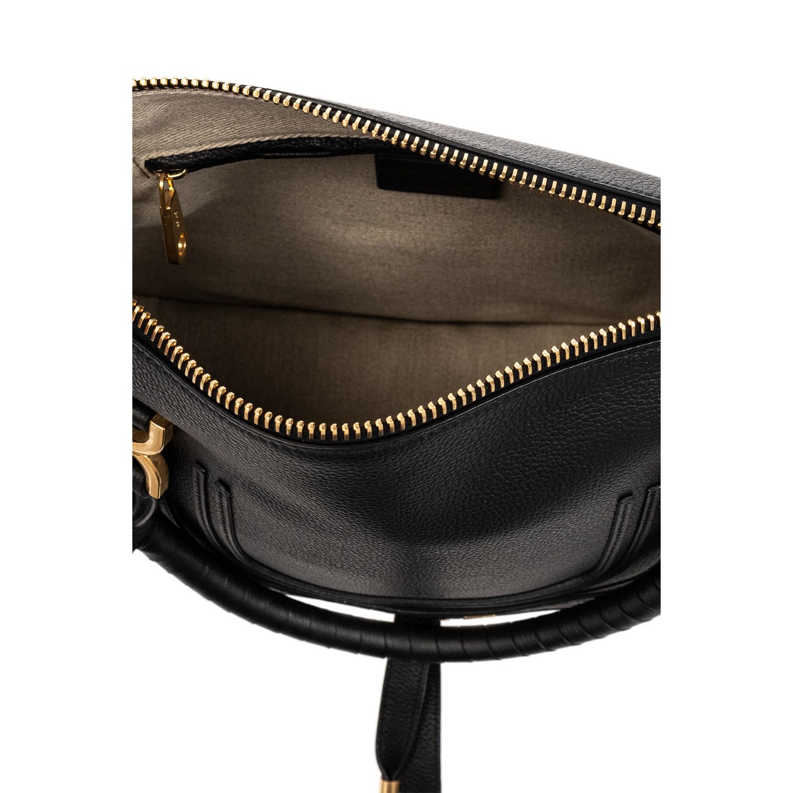 Chloe Chloe Medium Hobo Black Grained Leather Shoulder Bag New & A Size ONE SIZE - 4 Thumbnail