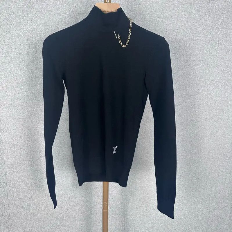 Louis Vuitton Louis Vuitton Women's Black Knit Turtleneck Sweater 0089 Size XS / US 0-2 / IT 36-38 - 1 Thumbnail